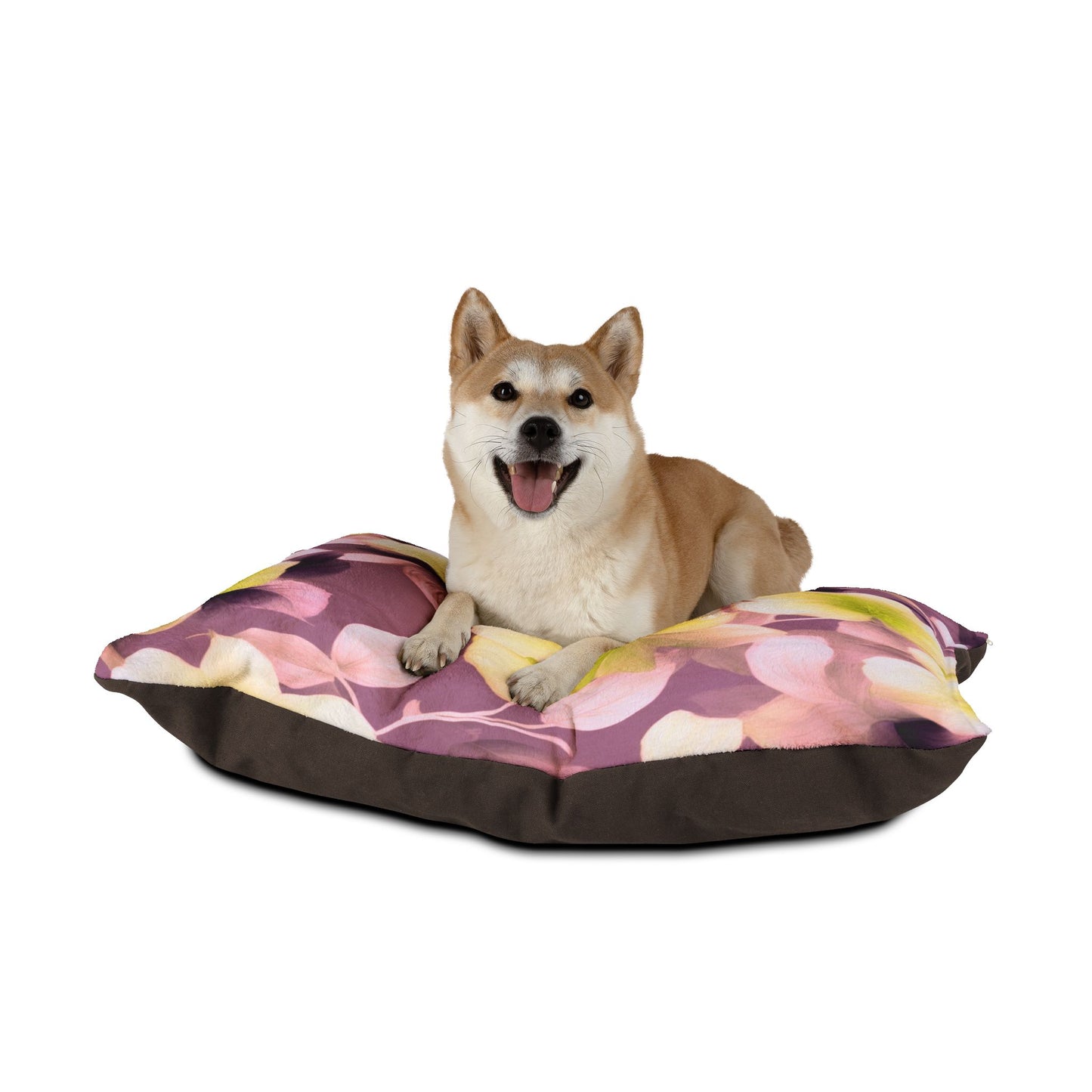 Lemon Blossom Floral Bunch Pet Bed, 40" × 30"