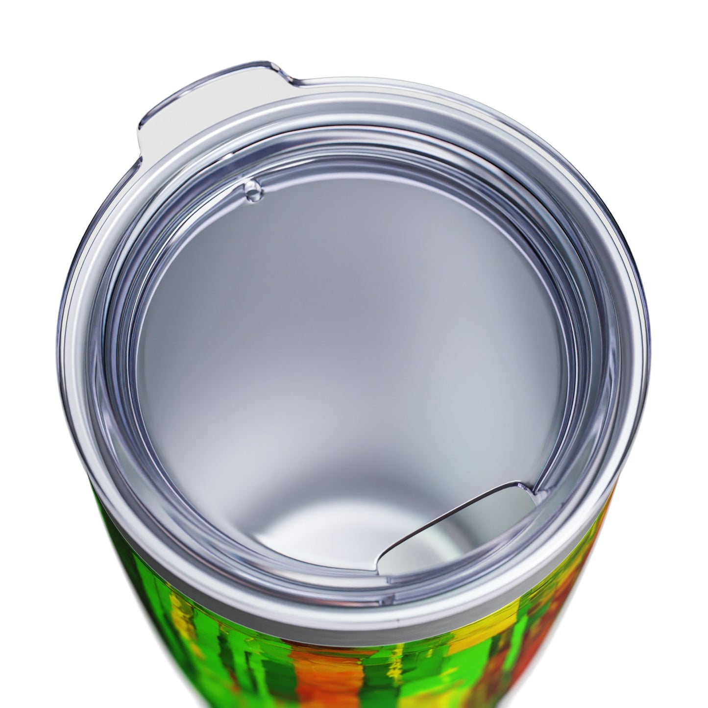 Striped Beta Ringneck Tumbler, 20oz in white, steel and black