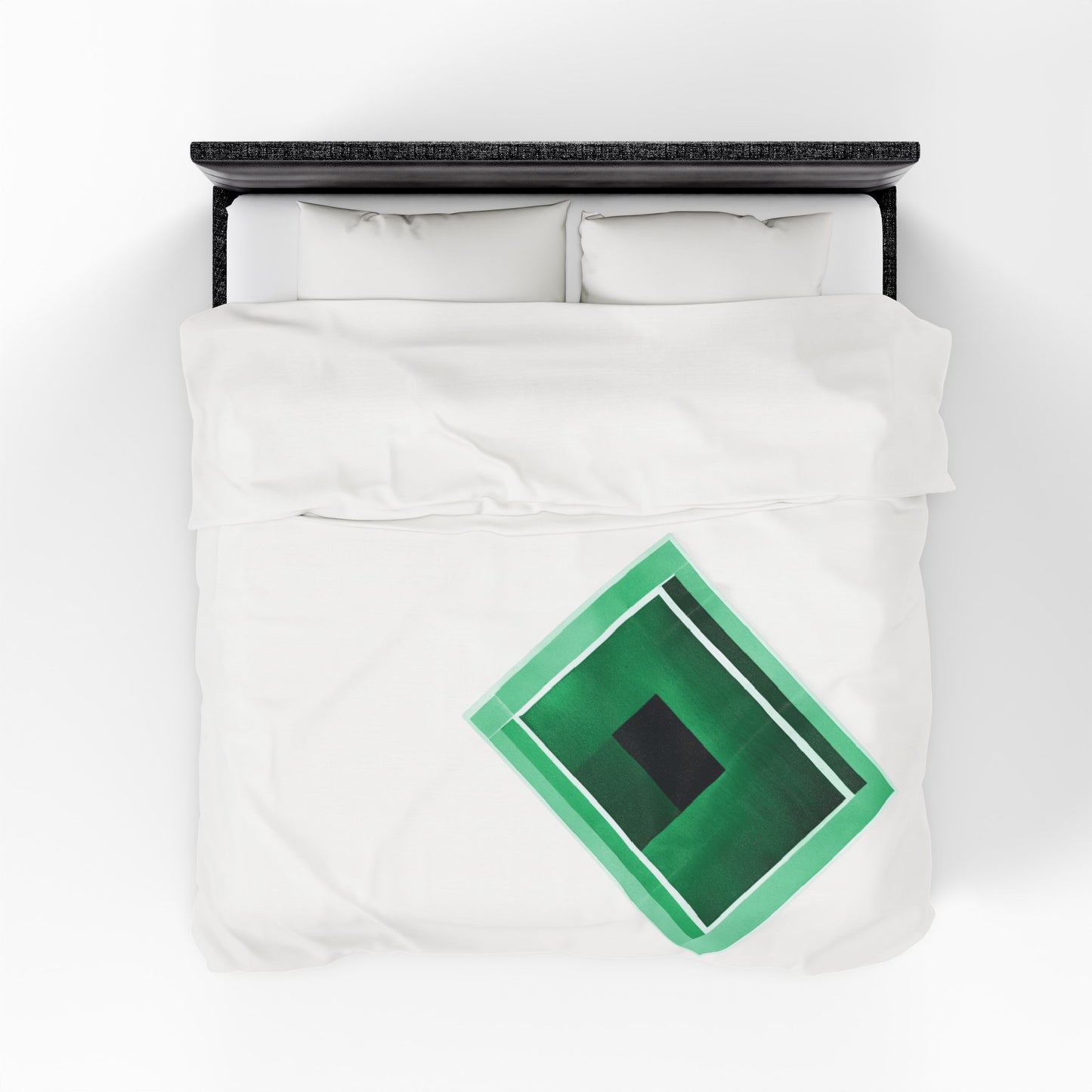 Mint Shadow Velveteen Plush Blanket, 30" x 40"