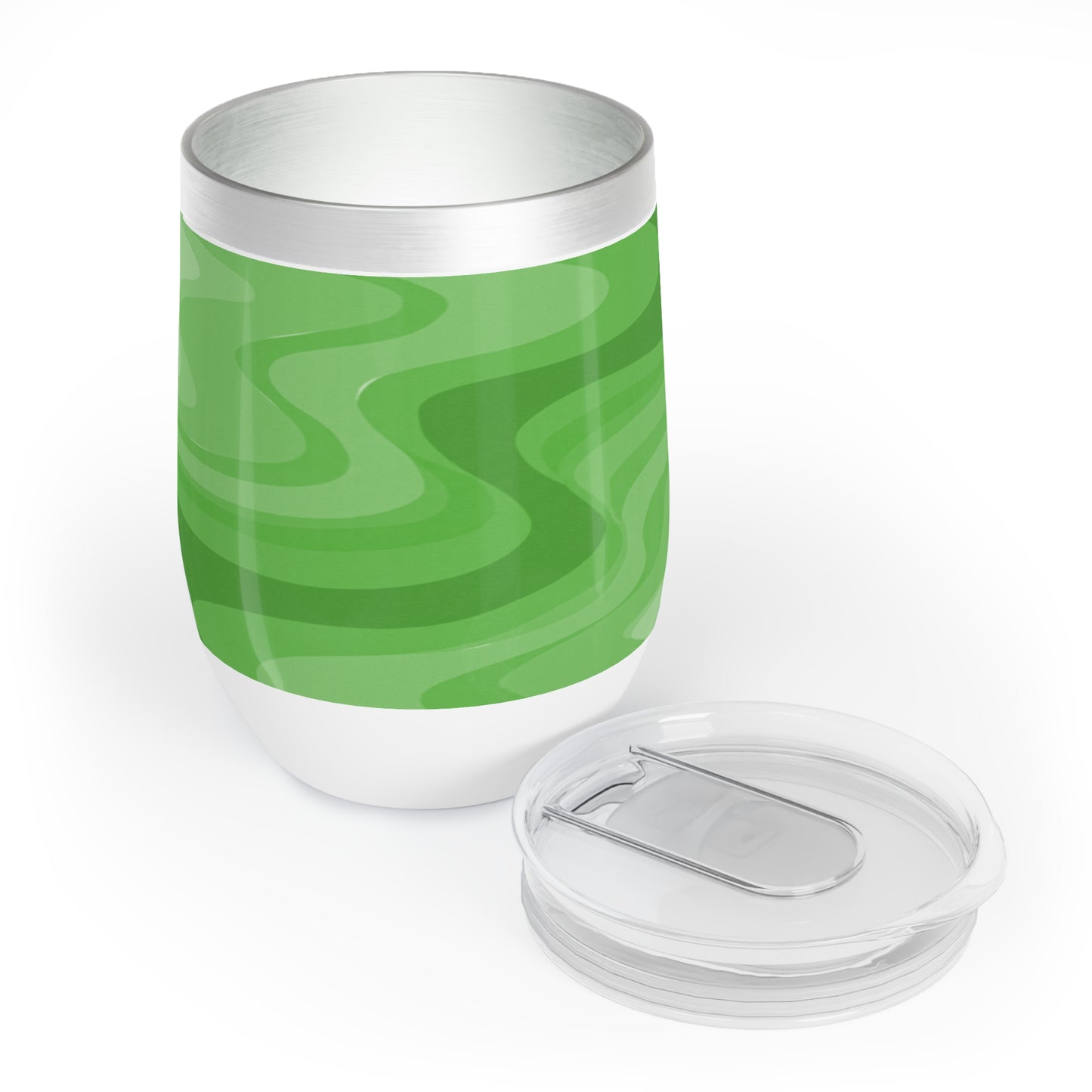 Greenie Meanie Wavey 12 oz Chill Wine Tumbler