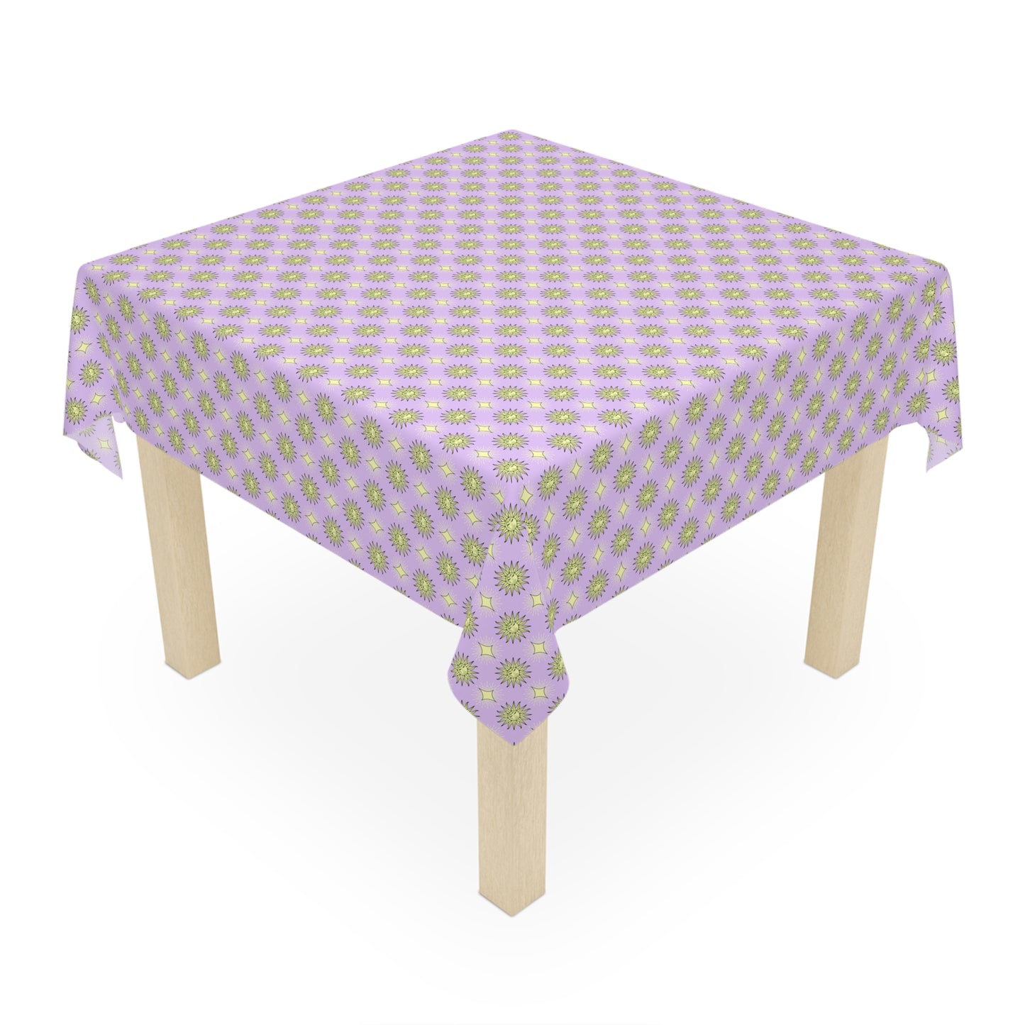 Magenta Star-crossed Bodies Tablecloth, 55" x 55"