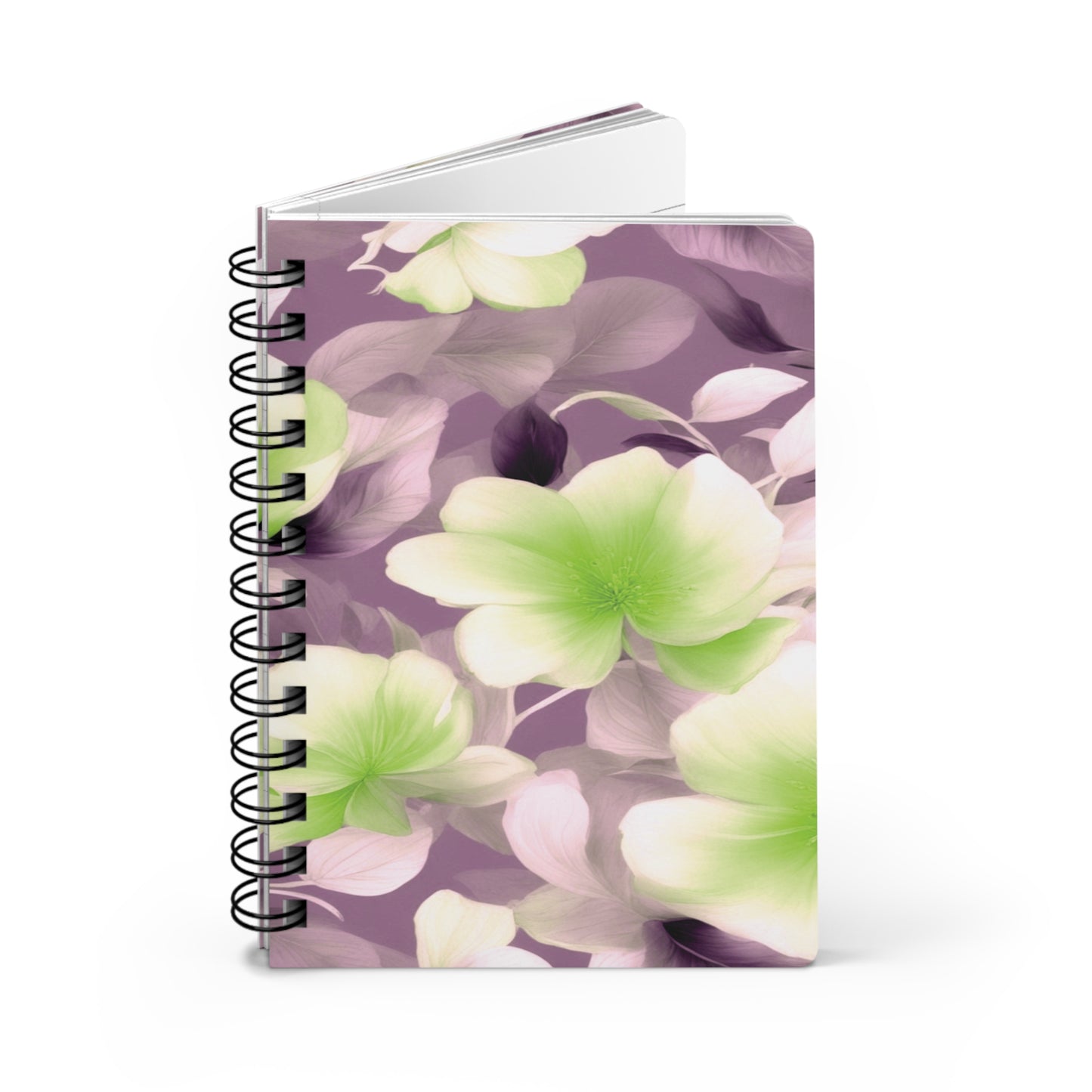 Lime Lavender Floral Bunch Bound Journal, 5" x 7" 150 pages