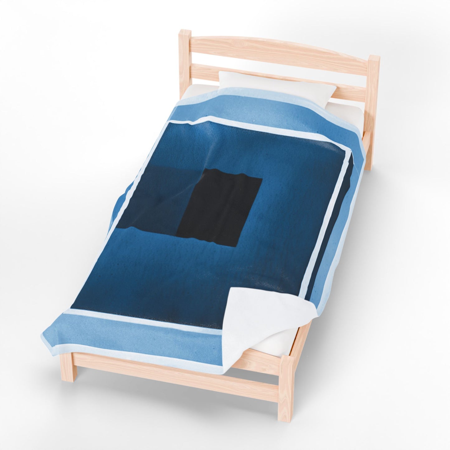 Blue Shadow Velveteen Plush Blanket, 60" x 80"