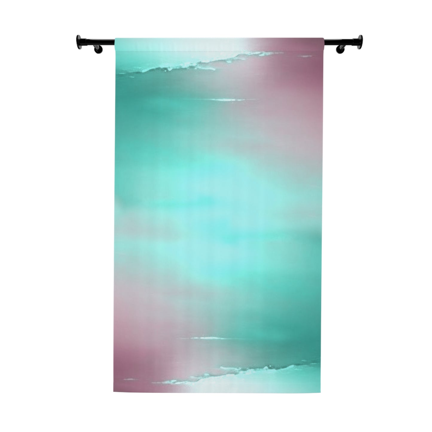 Green Sea Lavender Fog Window Curtain, 50" x 84", blackout