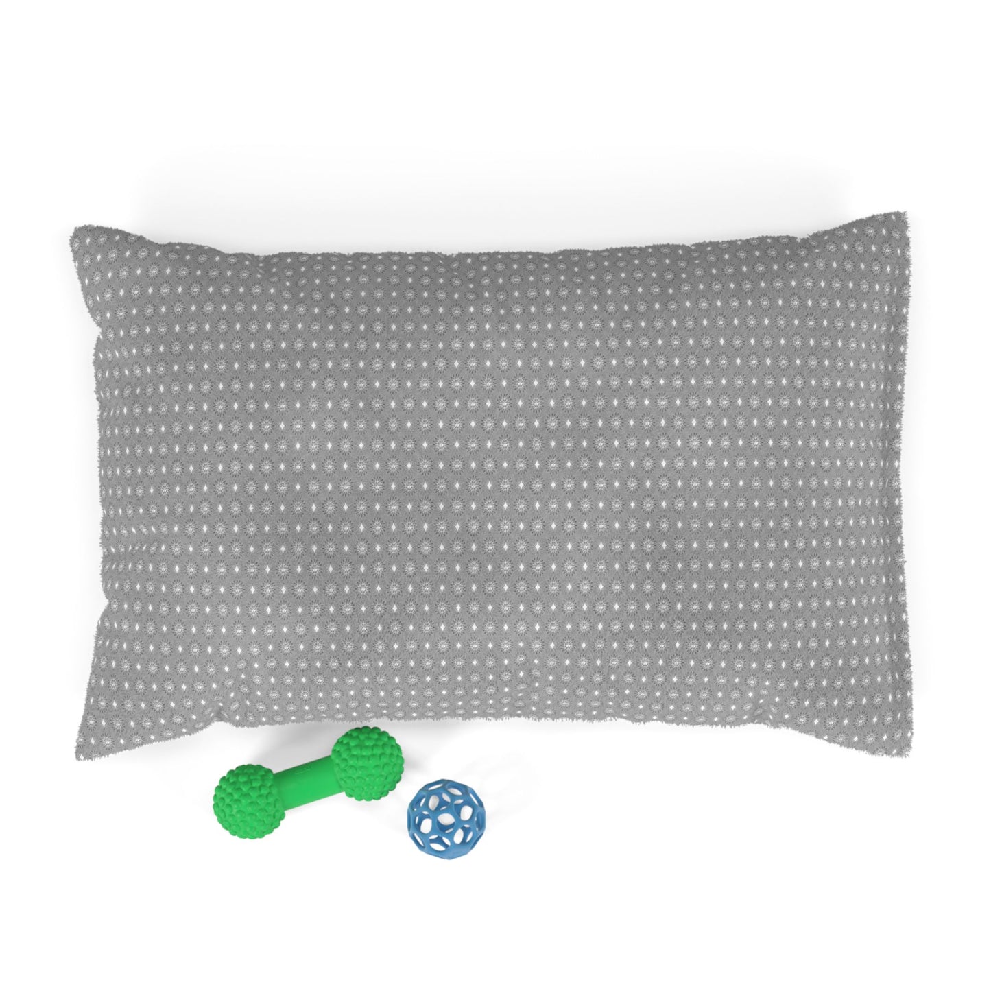 Desaturated Star-crossed Bodies Pet Bed, 28" × 18"