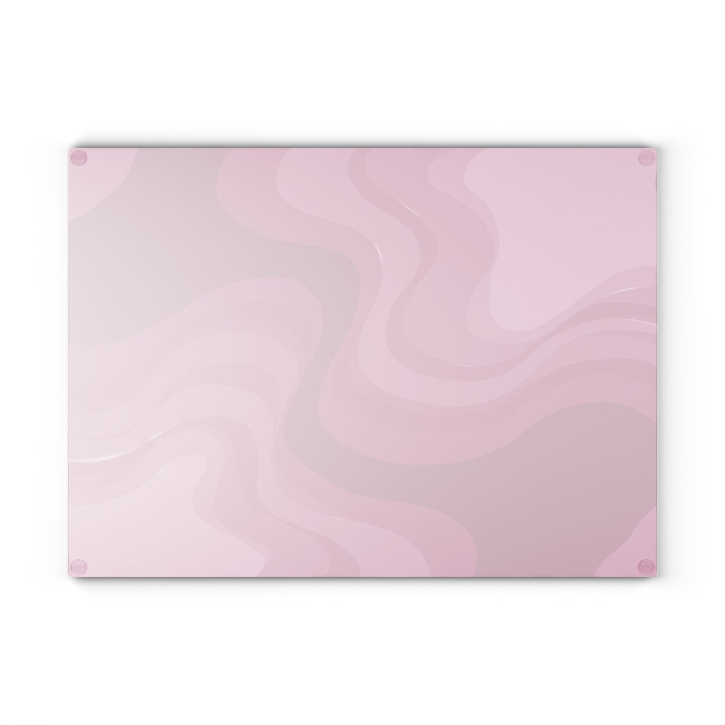 Pinky Mauve Wavey Glass Cutting Board, 11" x 15"