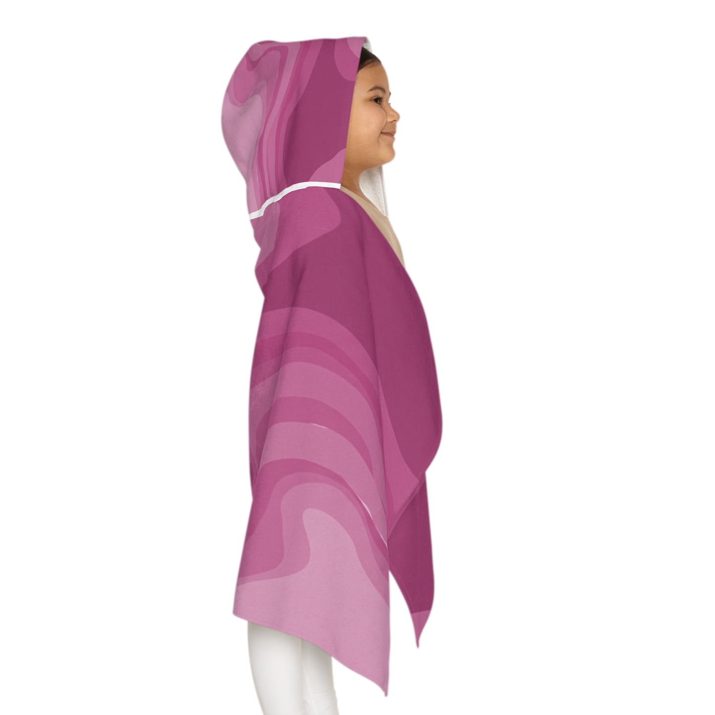 Pinky Mauve Youth Hooded Towel, 24" x 48"