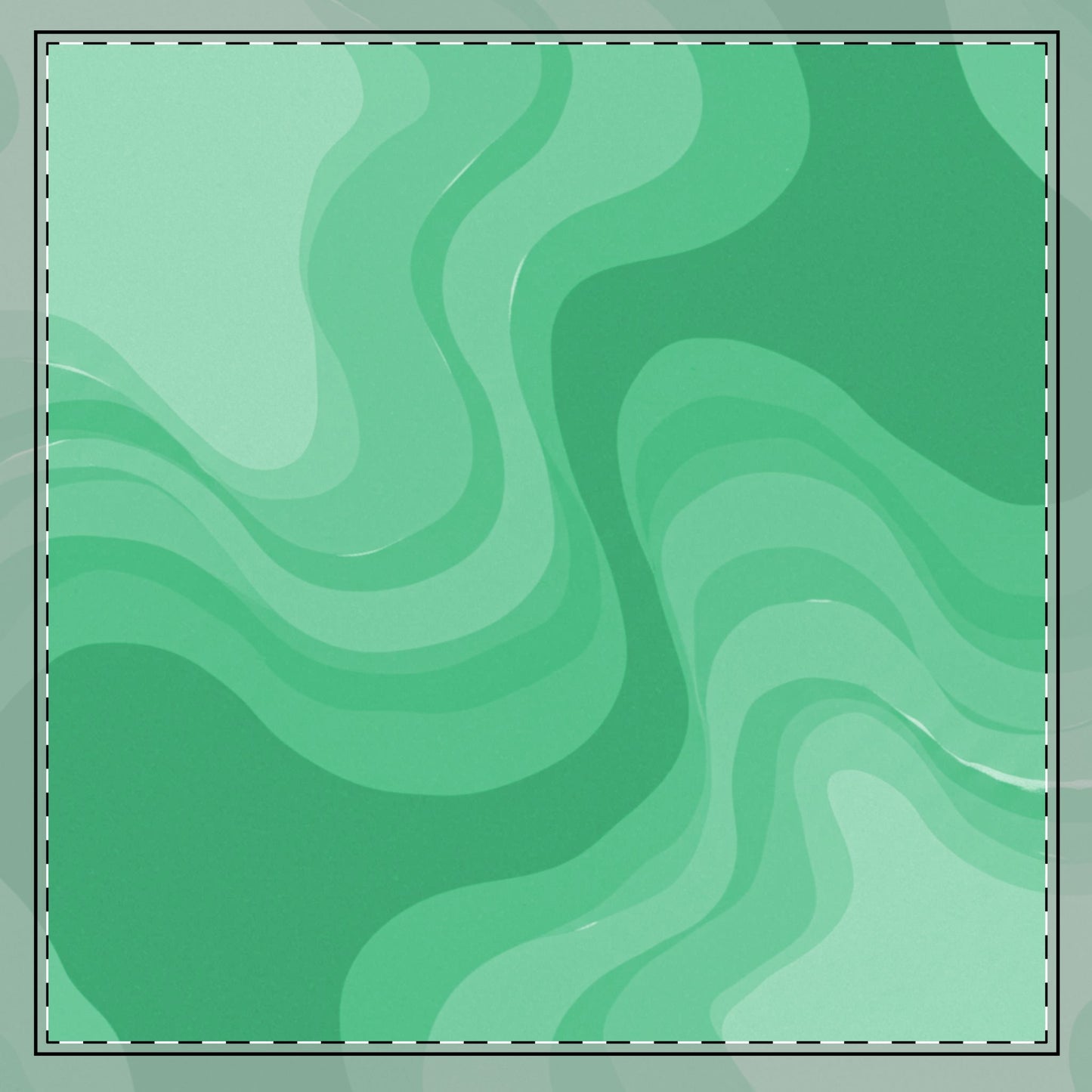 Mint Green Wavey 22" x 22" Cotton Twill Napkin