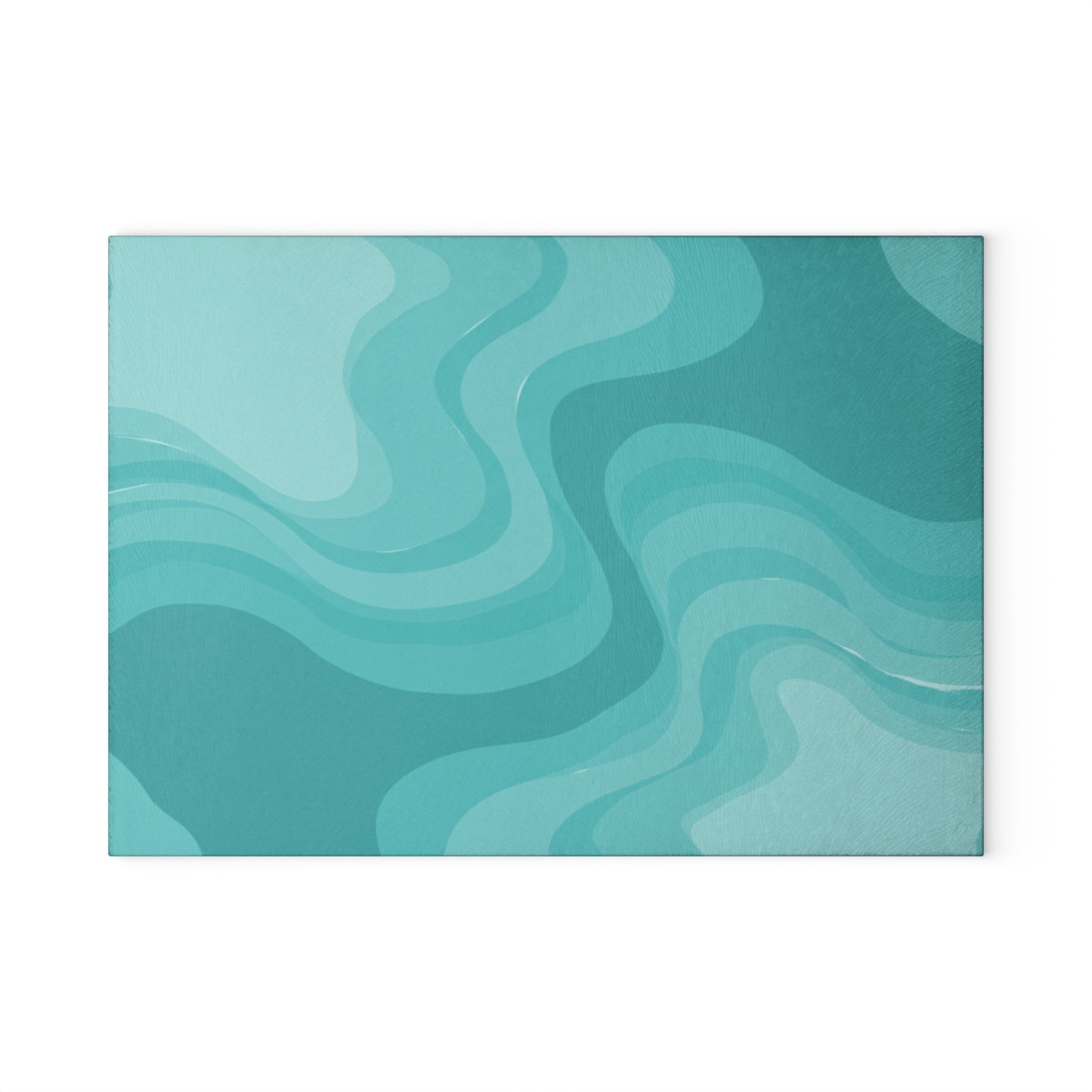 Tif Green Wavey 8" x 11" Glass Cutting Board