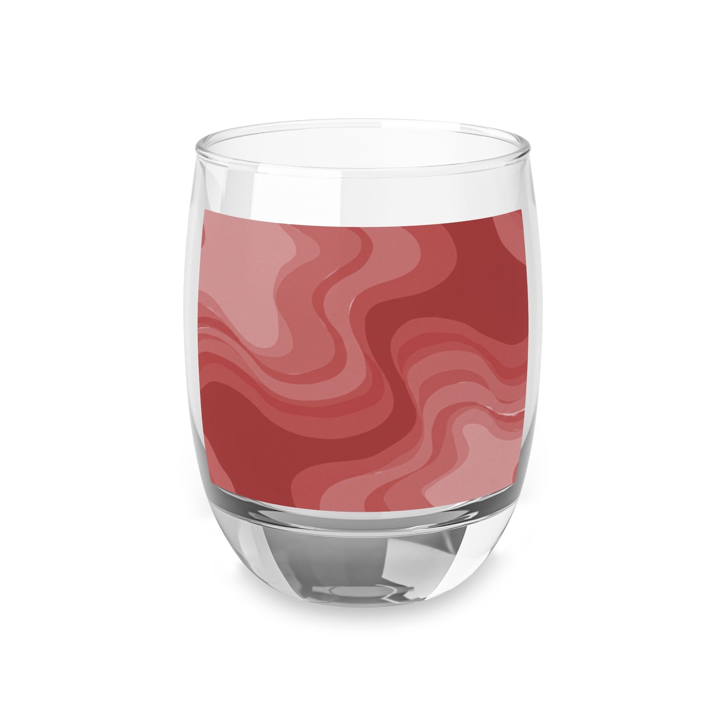 Power Red Wavey Whiskey Glass, 6 oz