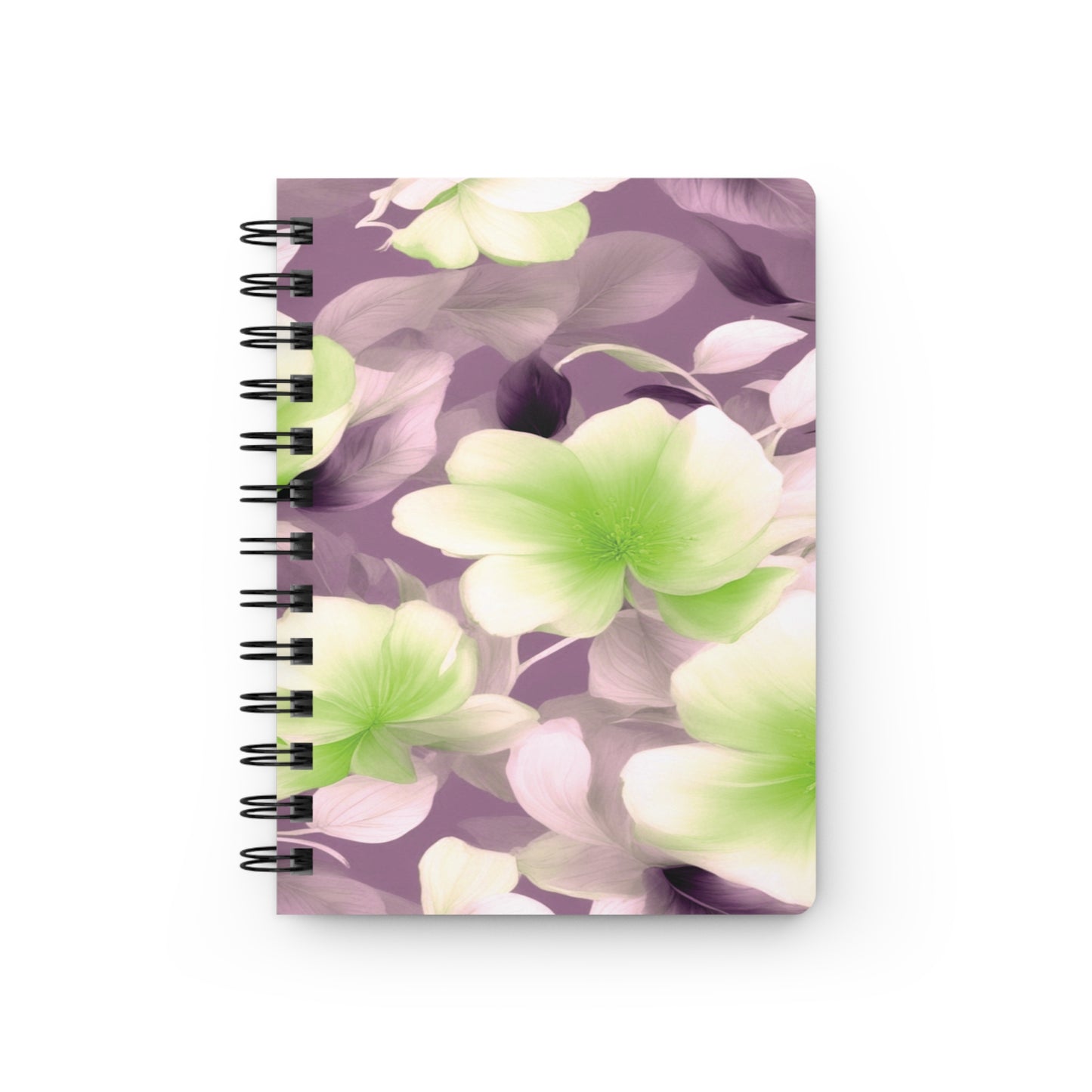 Lime Lavender Floral Bunch Bound Journal, 5" x 7" 150 pages