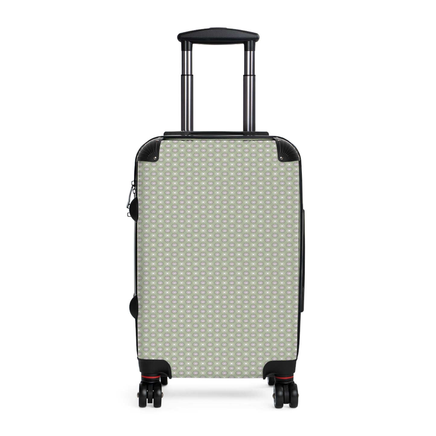 Olive Star-crossed Bodies Small Suitcase with built in lock, 4 double-wheels, telescopic handle, and ABS back hard-shell
