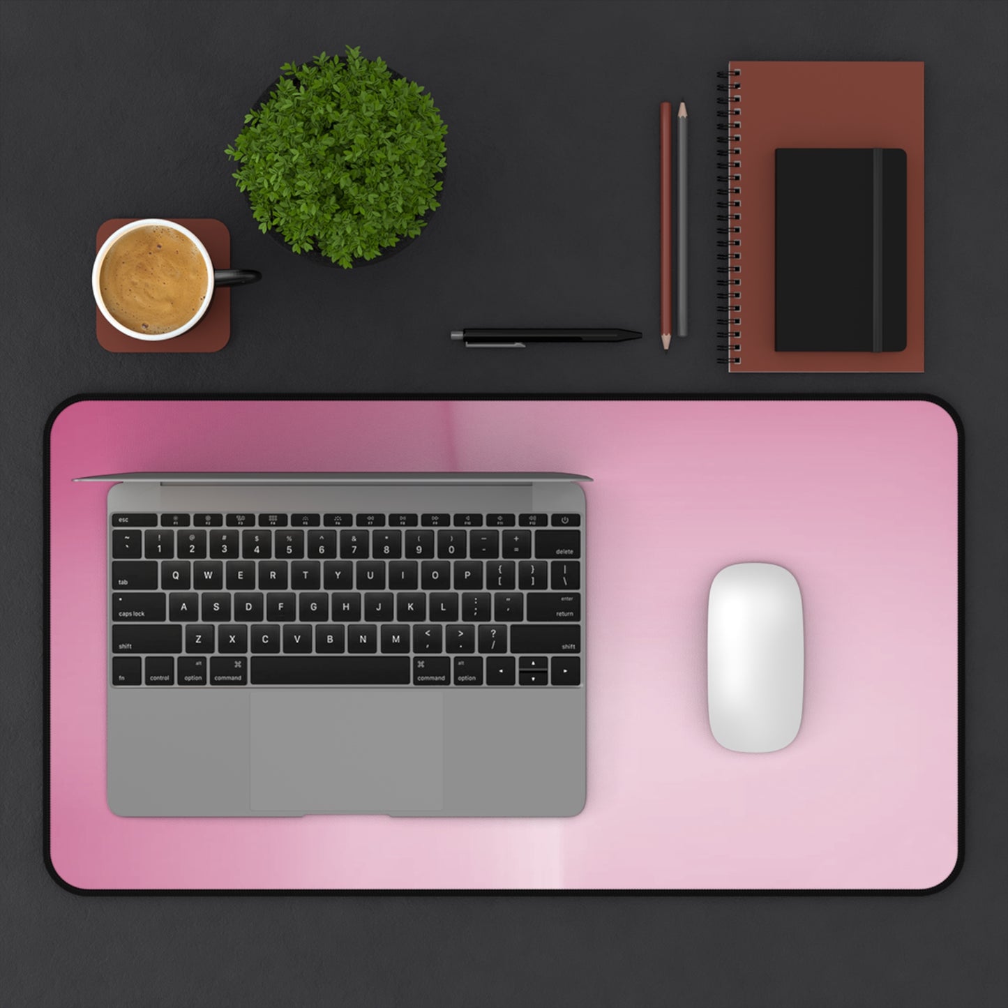 Pink Blush Fade 12" x 22" Desk Mat