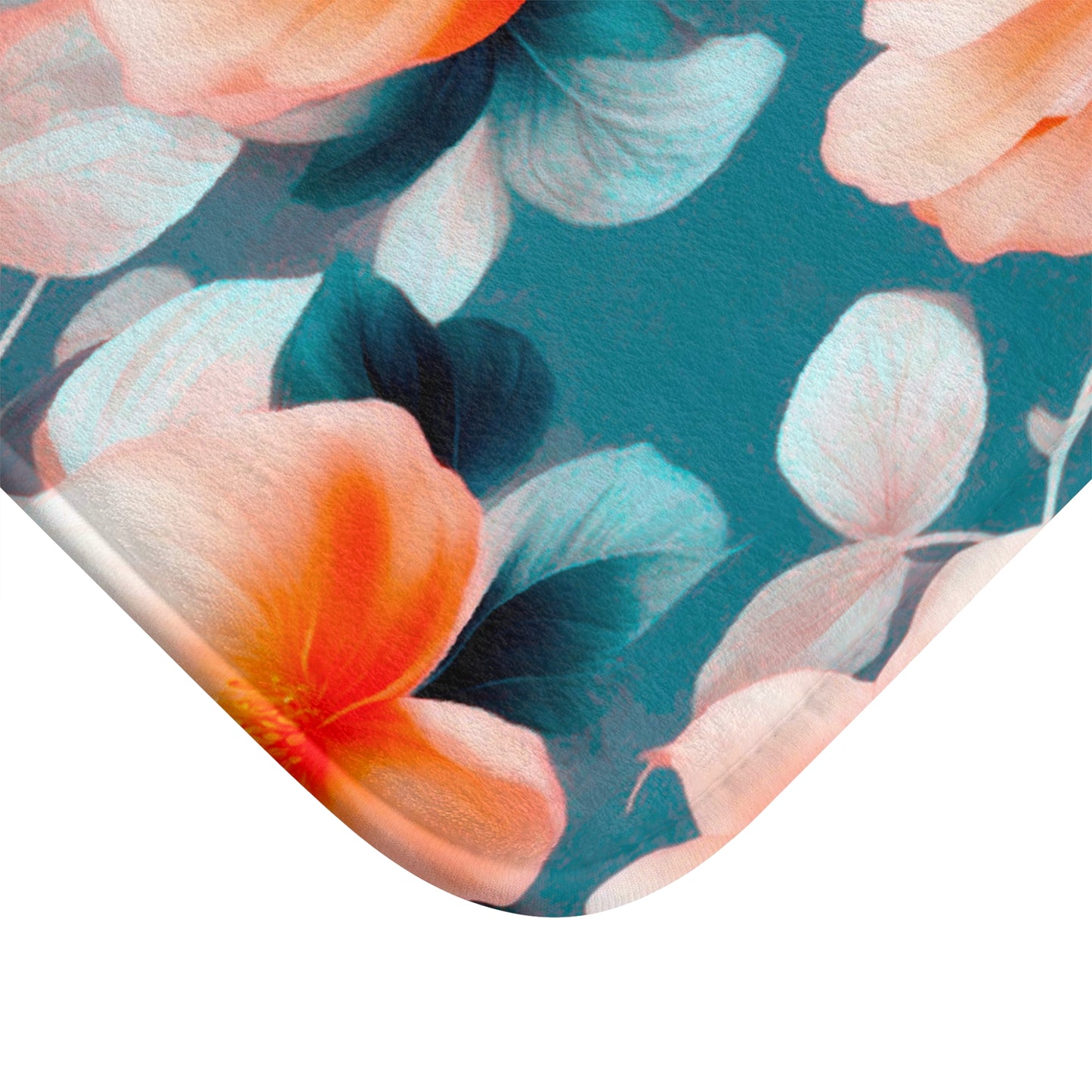 Orange Blossom Floral Bunch 24" x 17" Bath Mat