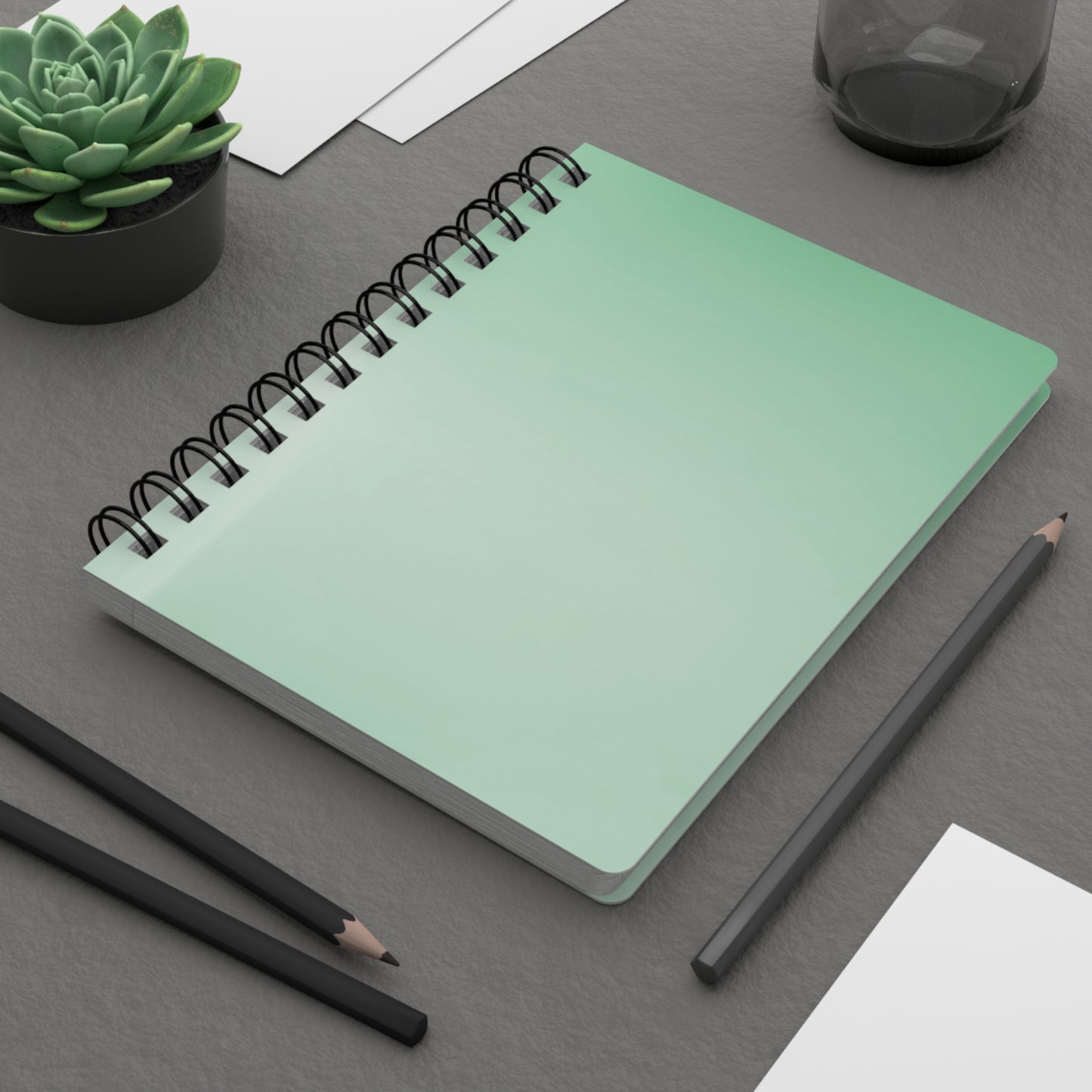 Mint Fade Spiral Bound Journal, 5" x 7" 150 pages