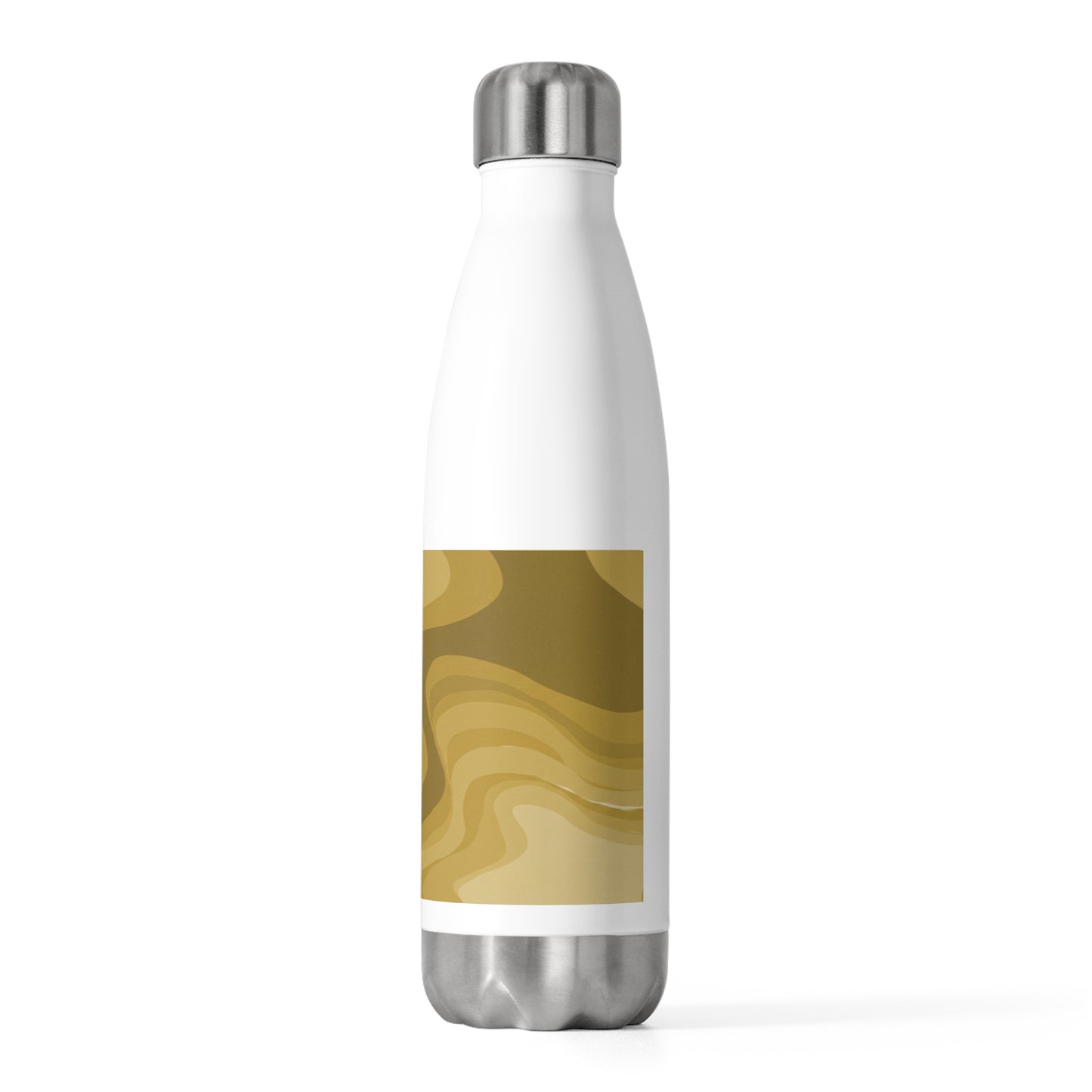 Brown Wavey 20oz Insulated Water Bottle
