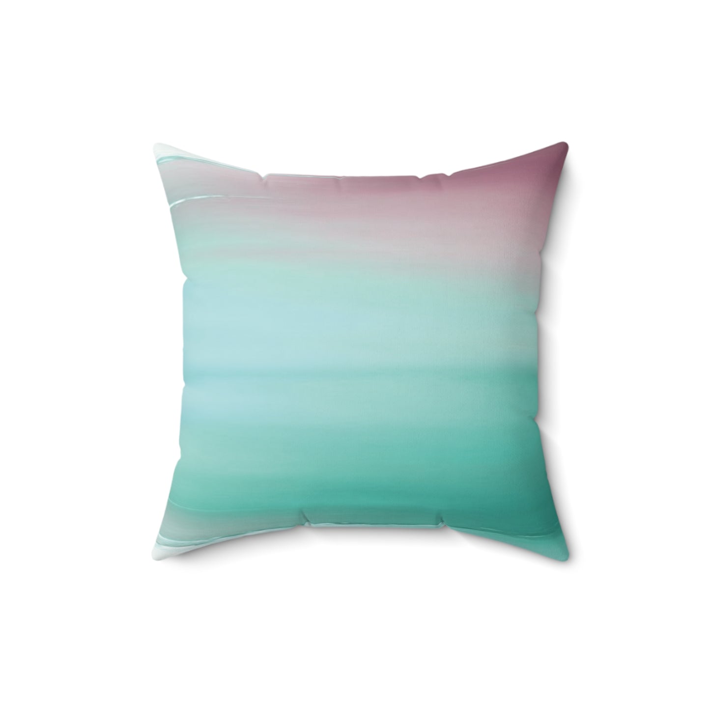 Green Sea Lavender Fog 16" x 16" Faux Suede Square Pillow