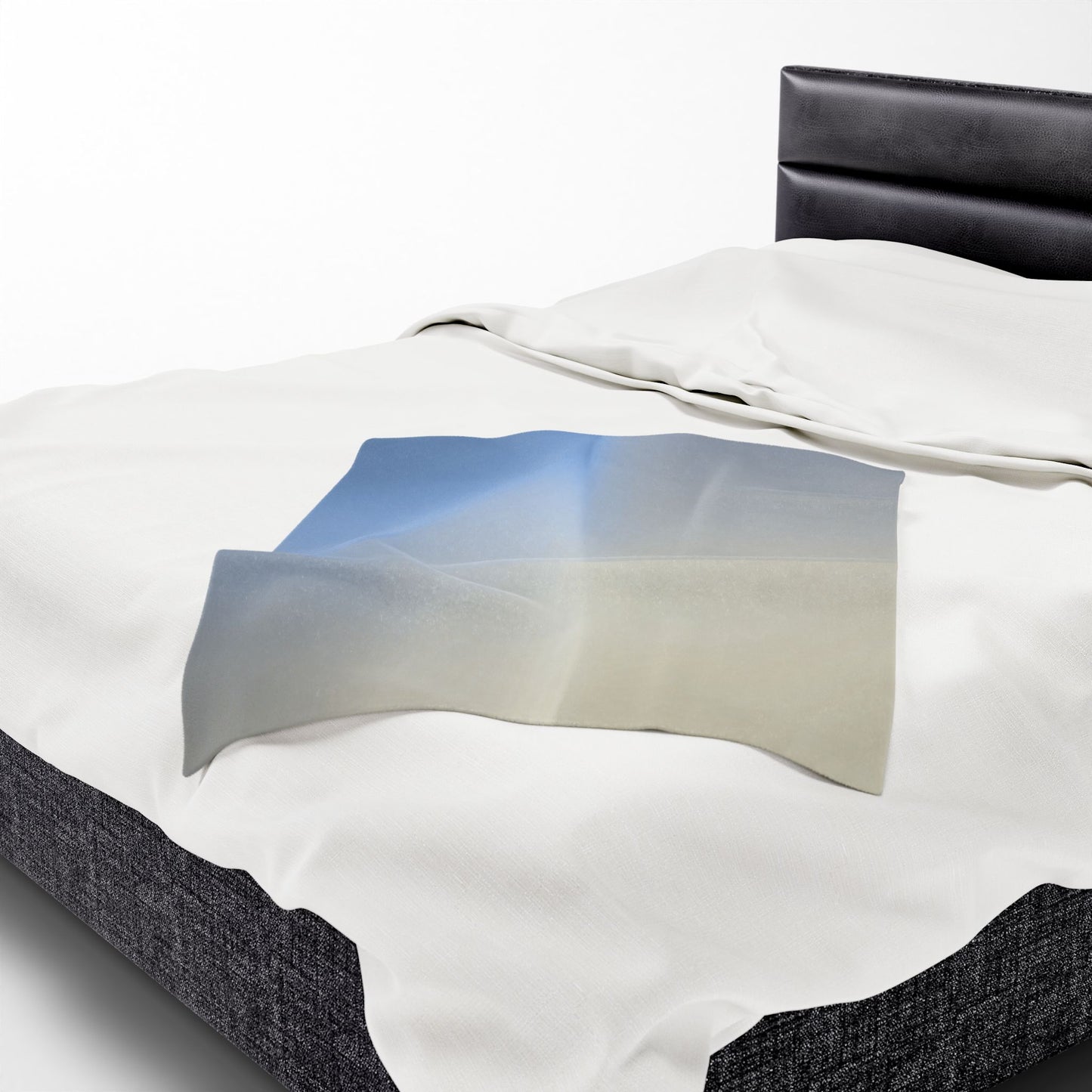 Cobalt Fade Velveteen Plush Blanket, 30" x 40"