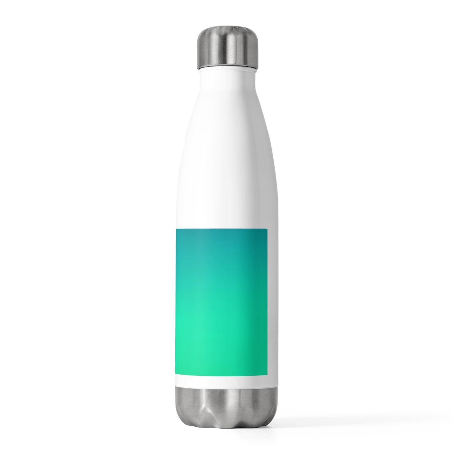 Aquamarine Fade 20oz Insulated White Water Bottle