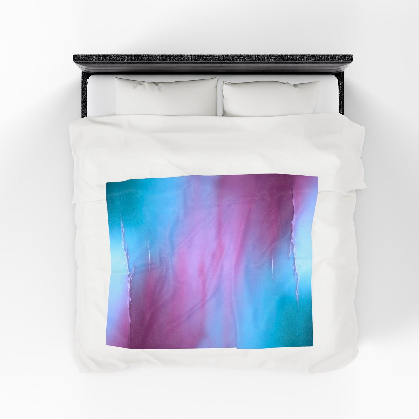 Wine Sea Blue Fog Velveteen Plush Blanket, 50" x 60"