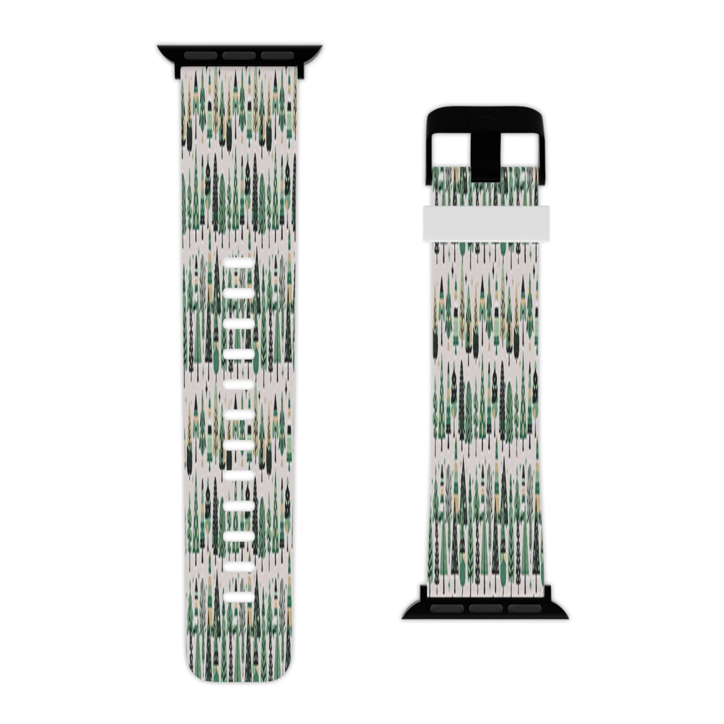 Mini Vintage Green Trees Watch Band for Apple Watch 8x.75/38-40mm/8x.75/42-44mm