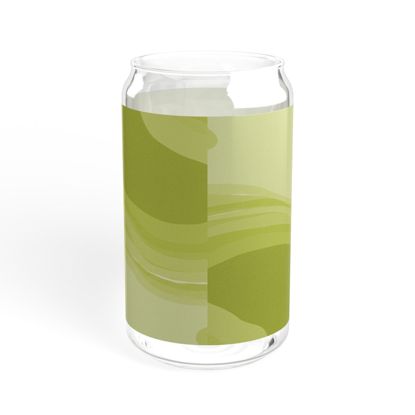Lemon Wavey Sipper Glass, 16oz