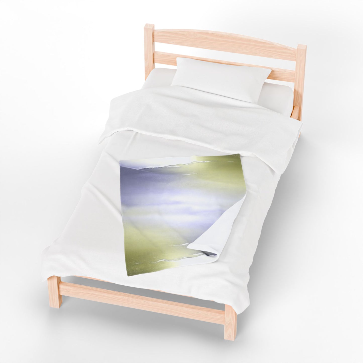 Lavender Sea Golden Fog Velveteen Plush Blanket, 30" x 40"