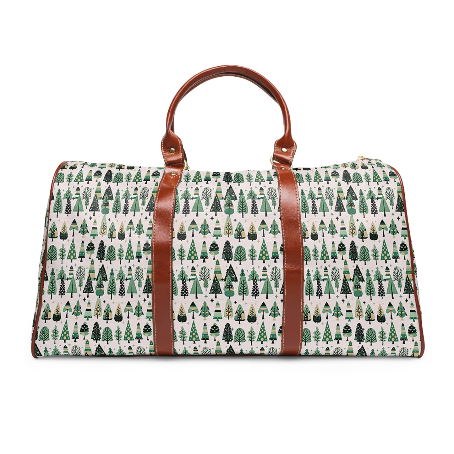 Mini Vintage Green Trees Waterproof Travel Bag, 20' x 12'