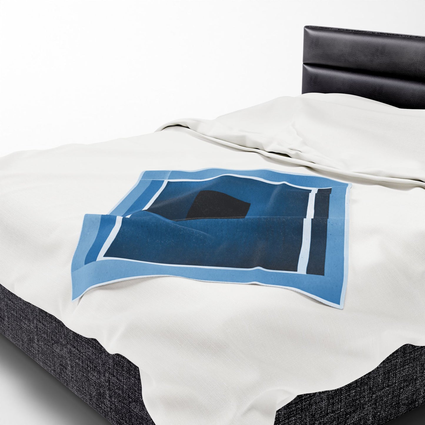 Blue Shadow Velveteen Plush Blanket, 30" x 40"