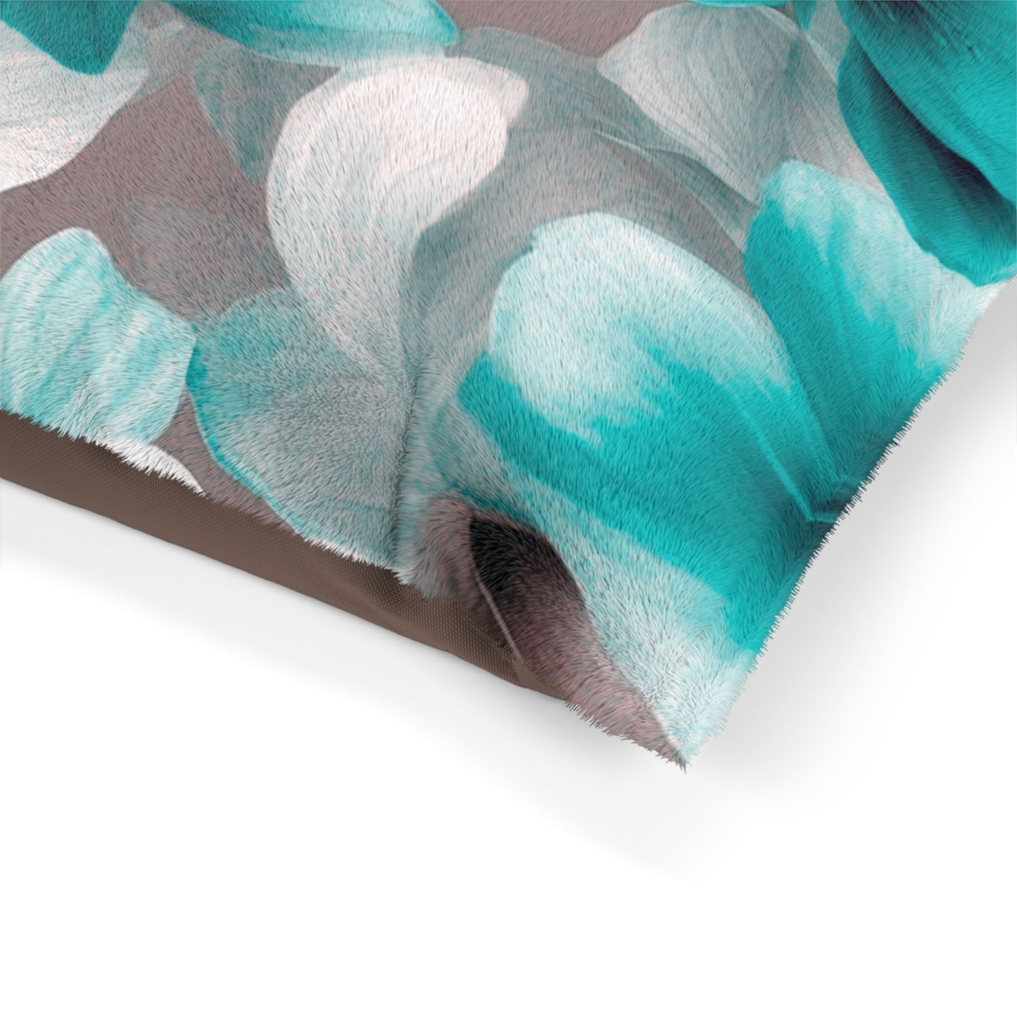 Tif Green Gray Floral Bunch Pet Bed, 50" × 40"