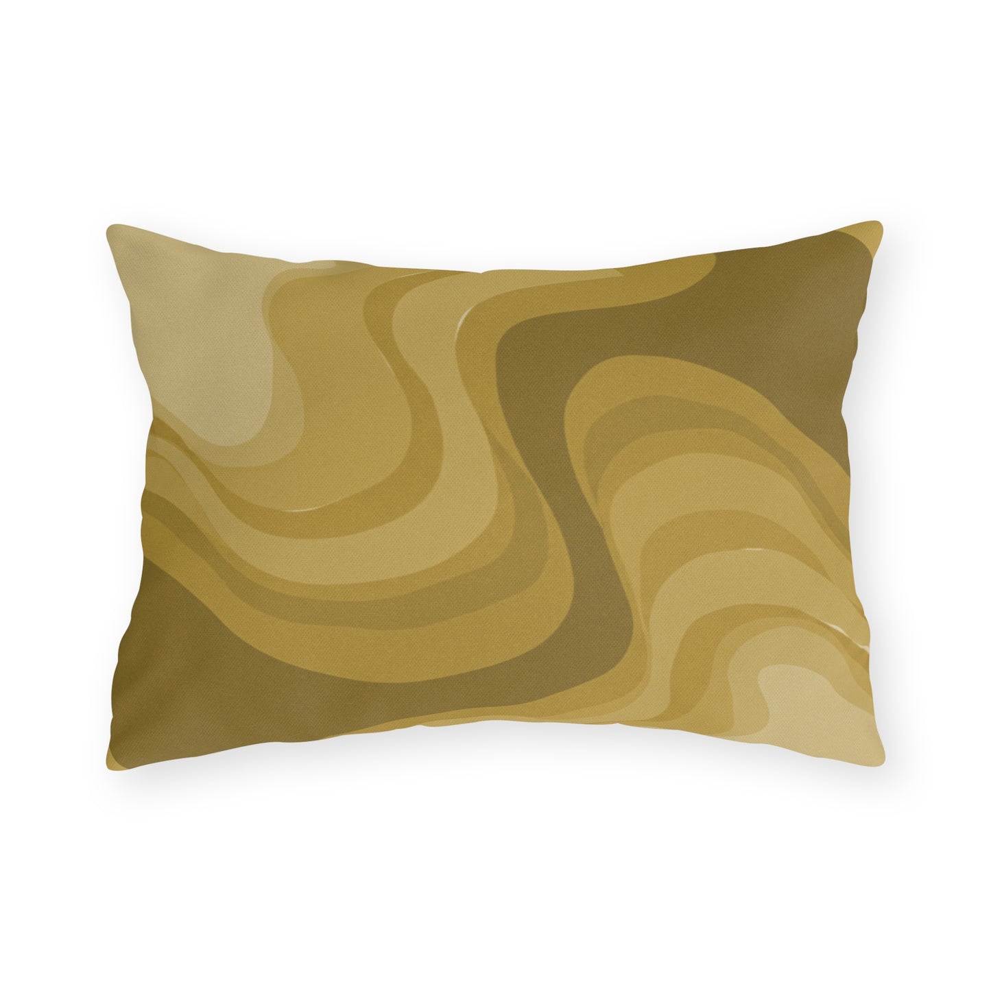 Brown Wavey 20" x 14" Outdoor Pillow