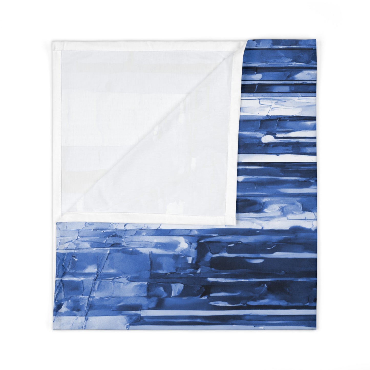 Striped Deep Blue Baby Swaddle 30″×40″ Blanket