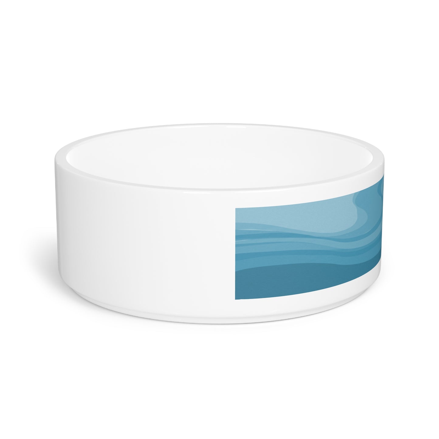 Sky Blue Wavey 16 oz Pet Bowl