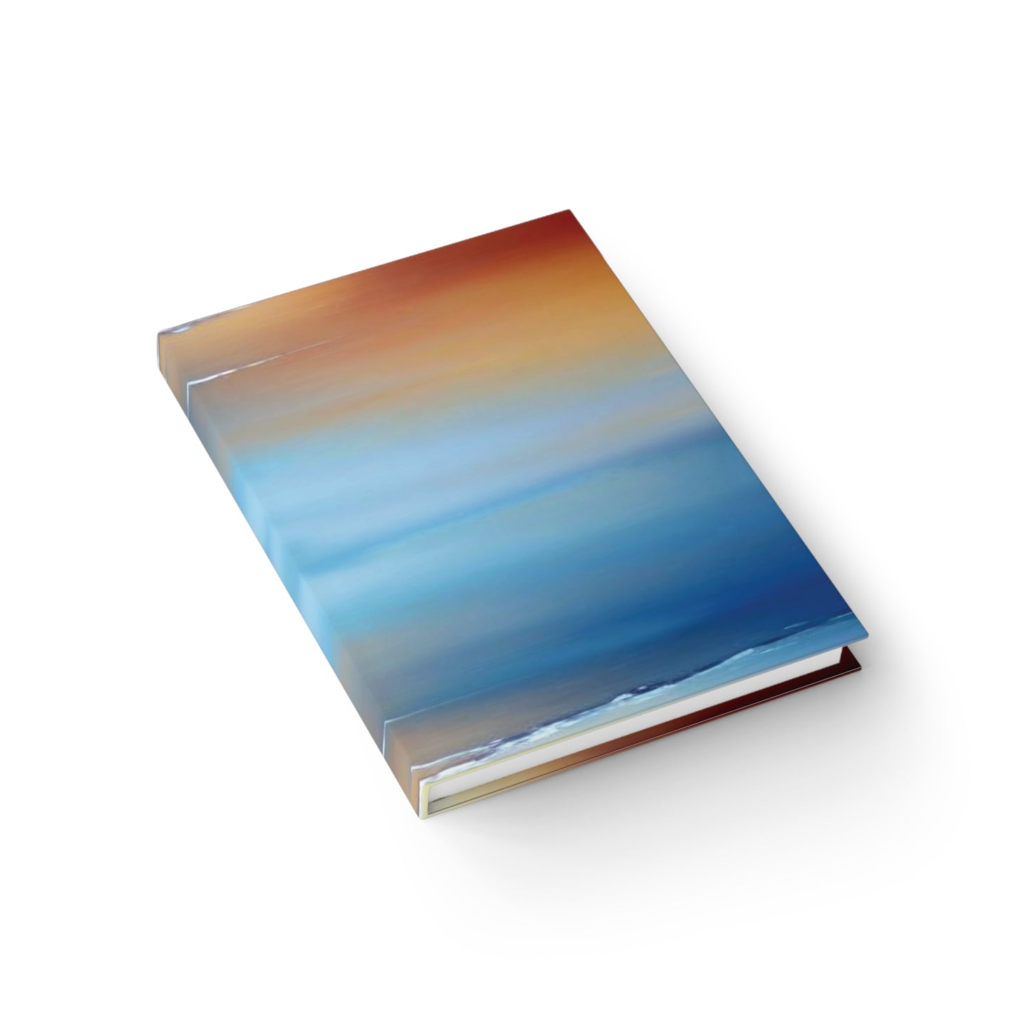 Blue Sea Red Orange Fog 5" x 7" Journal - 128 Blank pages