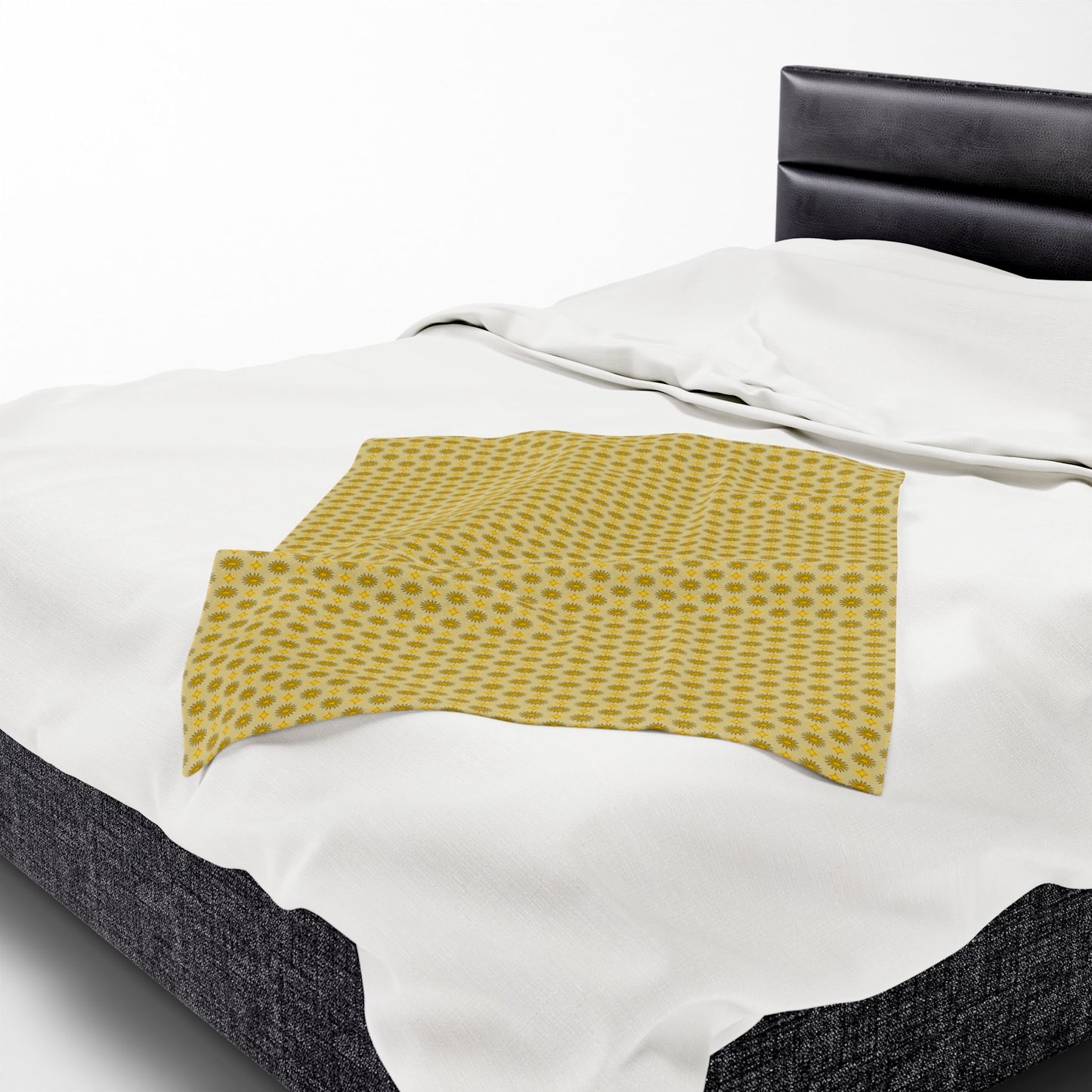 Lemongrass Star-crossed Bodies Velveteen Plush Blanket, 30" x 40"
