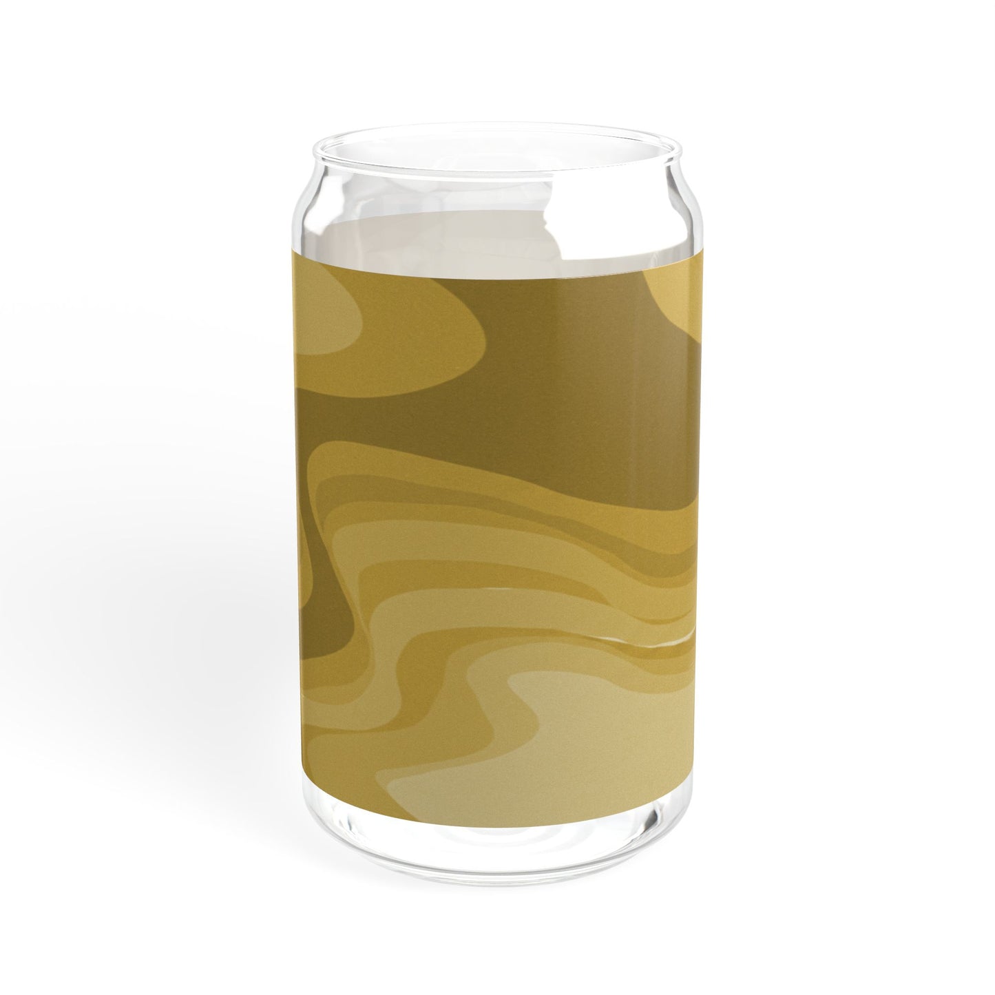 Brown Wavey Sipper Glass, 16oz