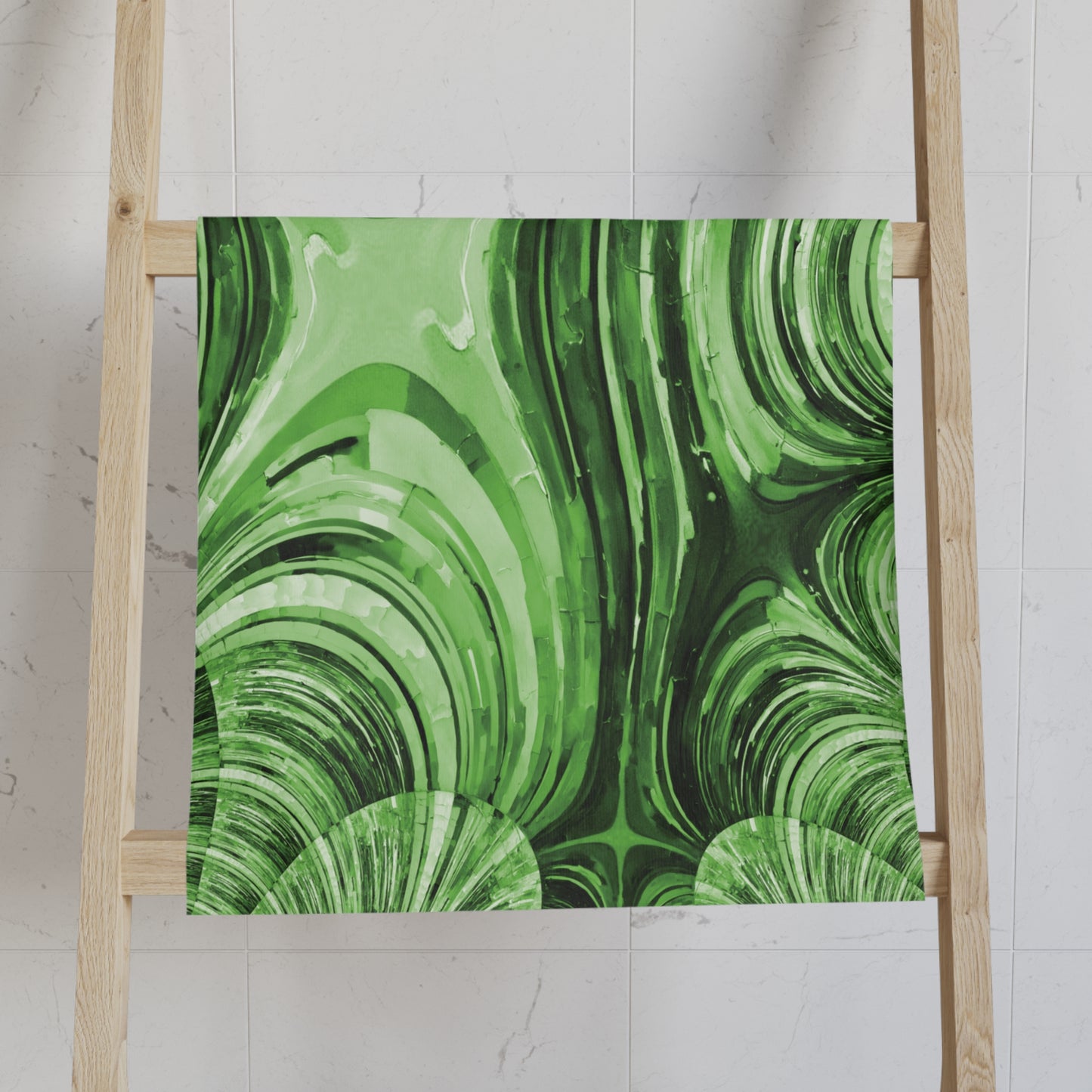 Uzi Spiral Mint Pastel Hand Towel, 16" x 28"