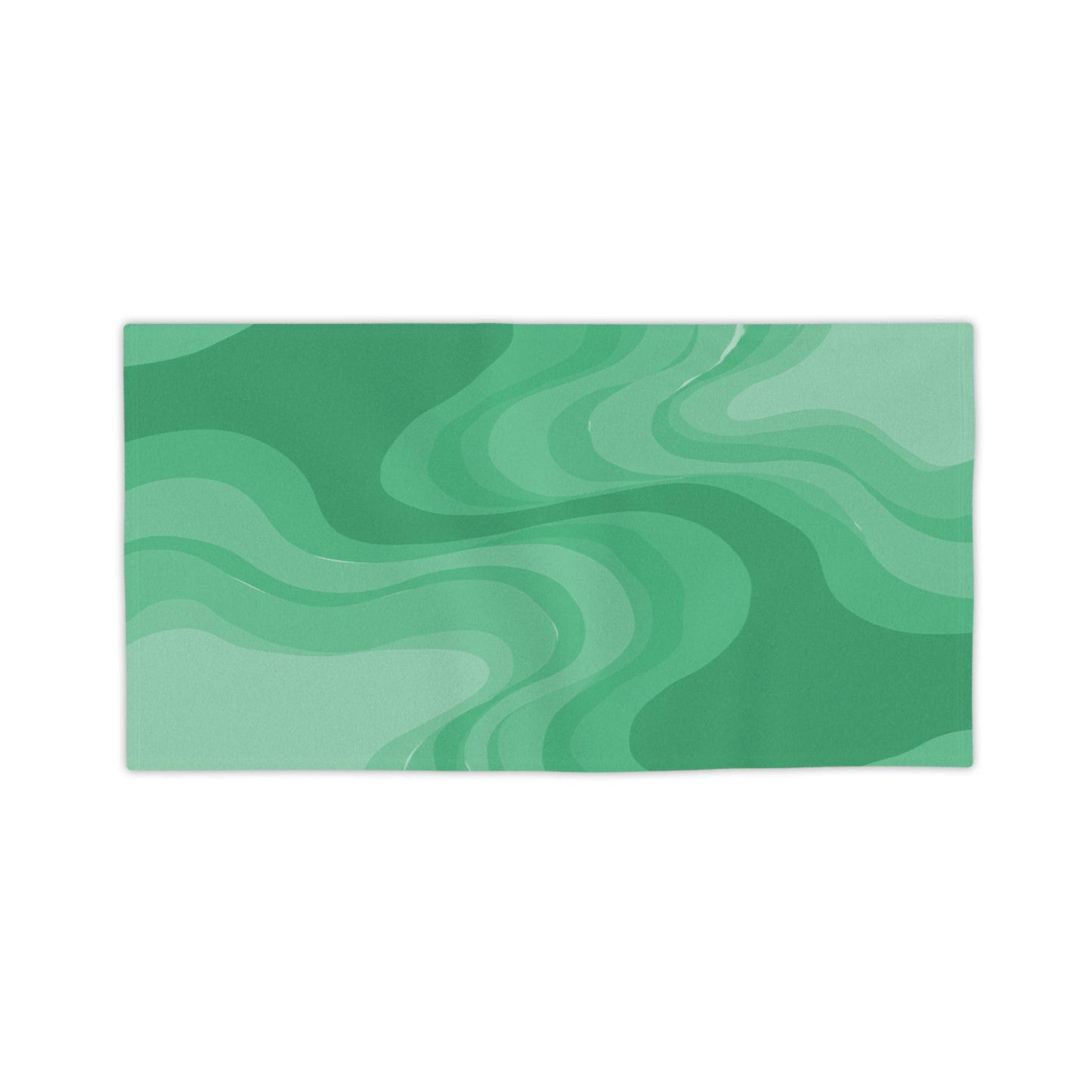 Mint Green Wavey Beach Towel, 24" x 44"