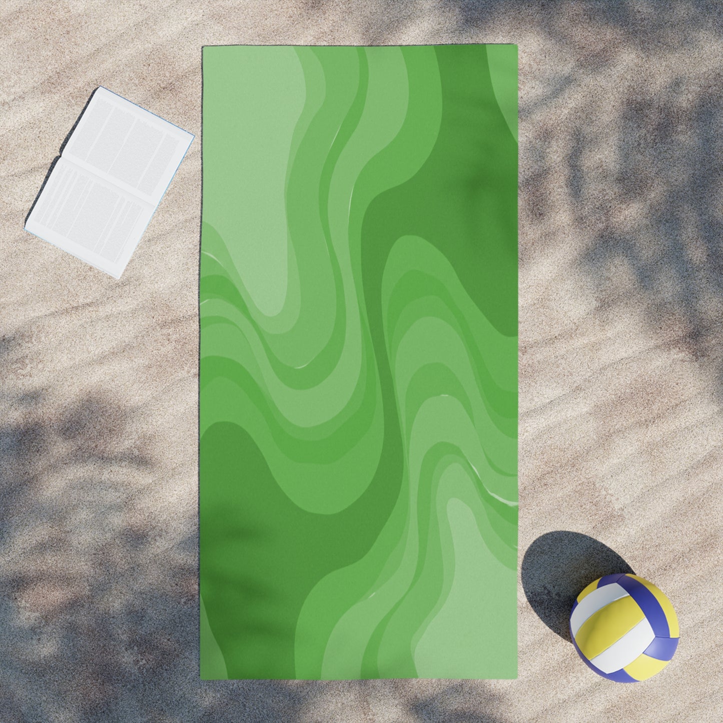 Greenie Meanie Wavey Beach Towel, 30" x 60"