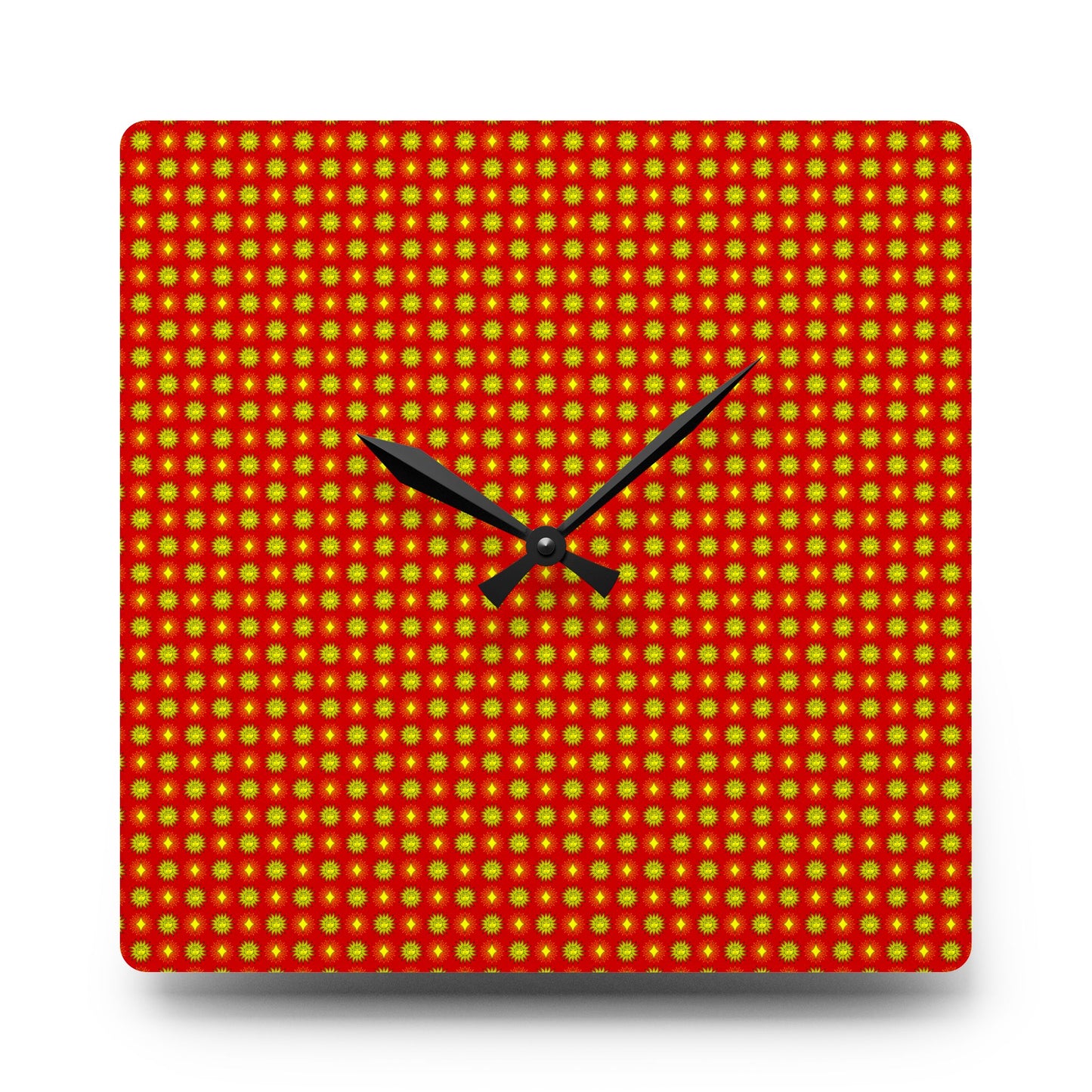 Late Evening Star-crossed Bodies Acrylic Wall Clock, Round or Square, 10.75" x 10.75"