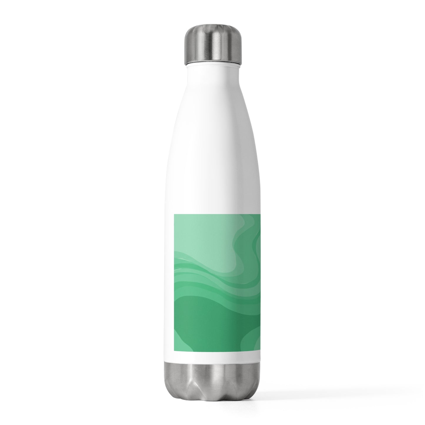 Mint Green Wavey 20oz Insulated Water Bottle