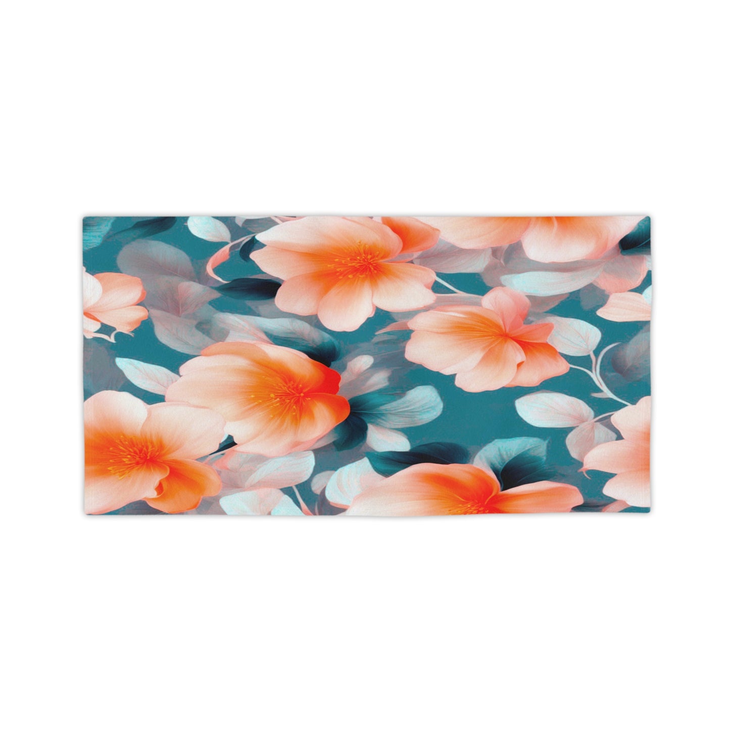 Orange Blossom Floral Bunch Beach Towel, 24" x 44"