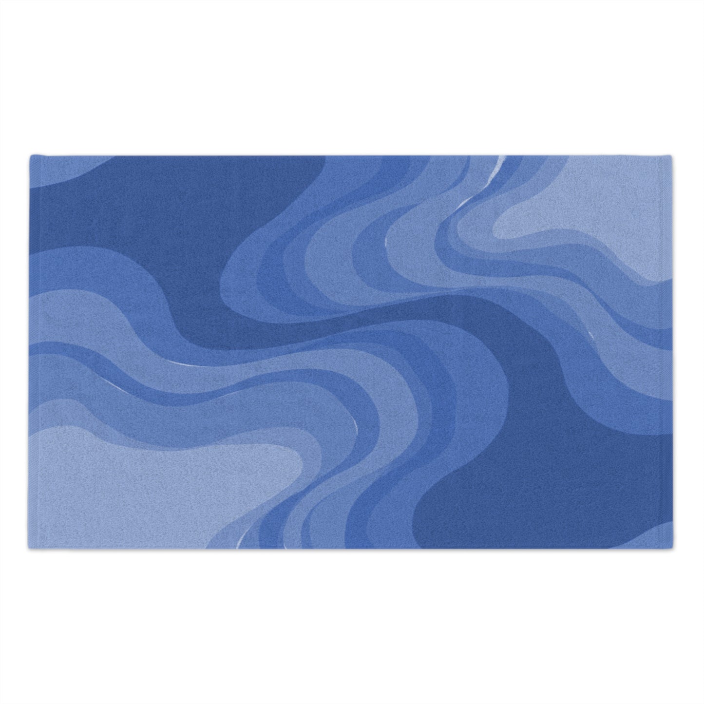 Deep Blue Wavey Rally Towel, 11" x 18"