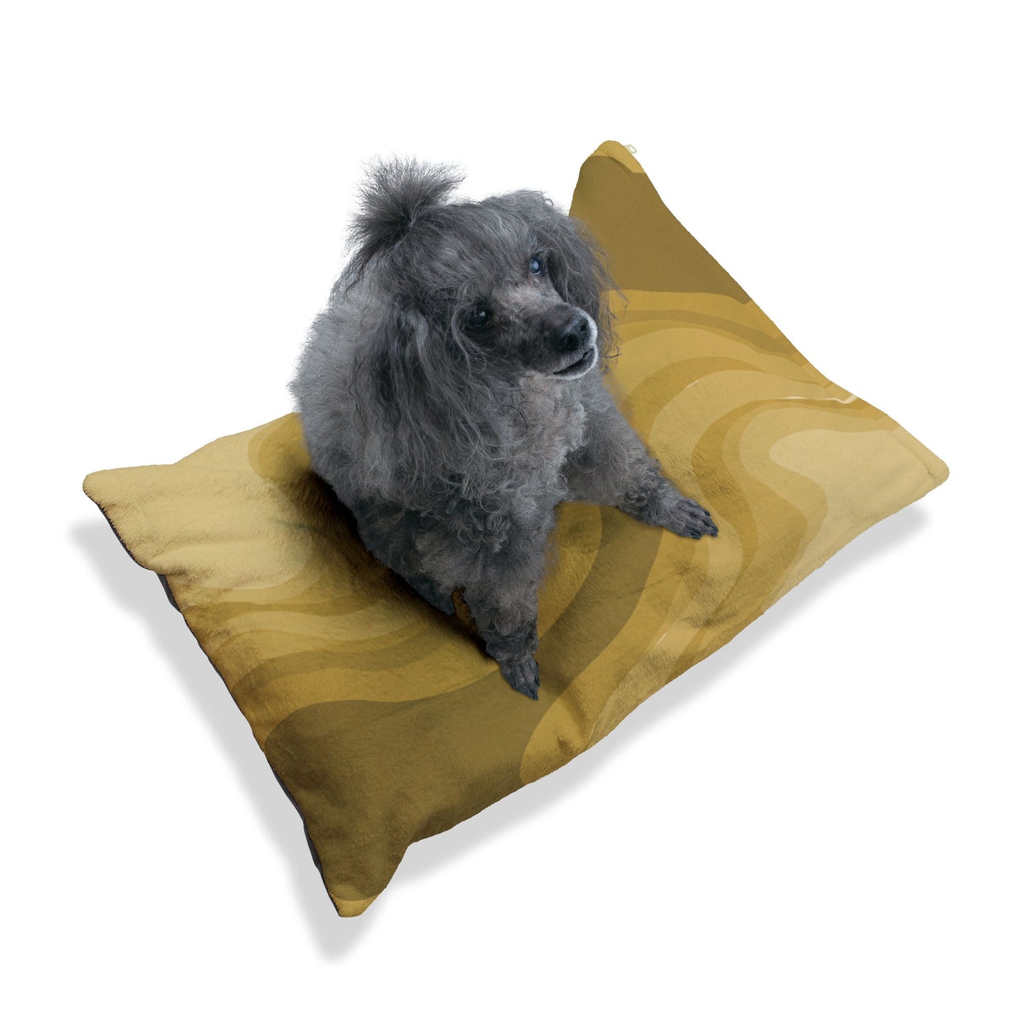 Brown Wavey 28" × 18" Pet Bed