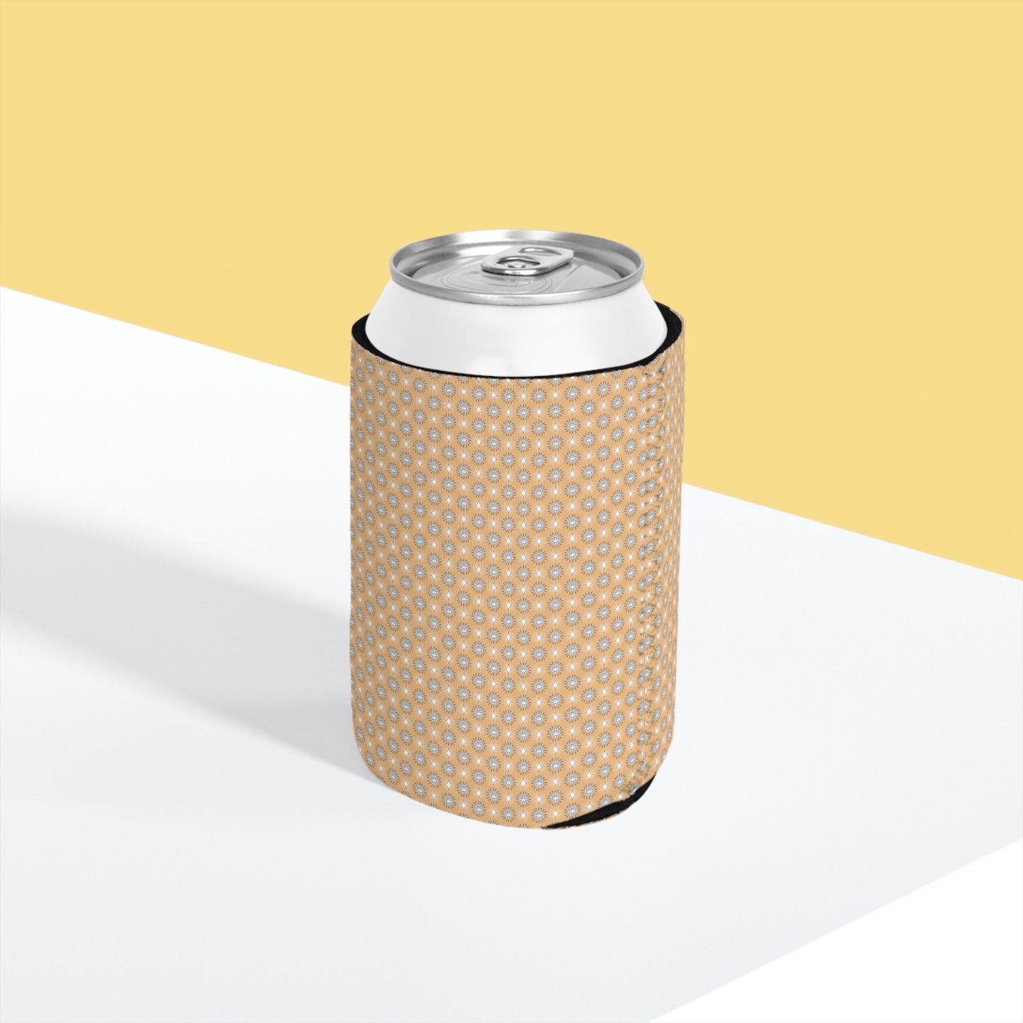Tan Sunset Star-crossed Bodies 12 oz Can Cooler Sleeve