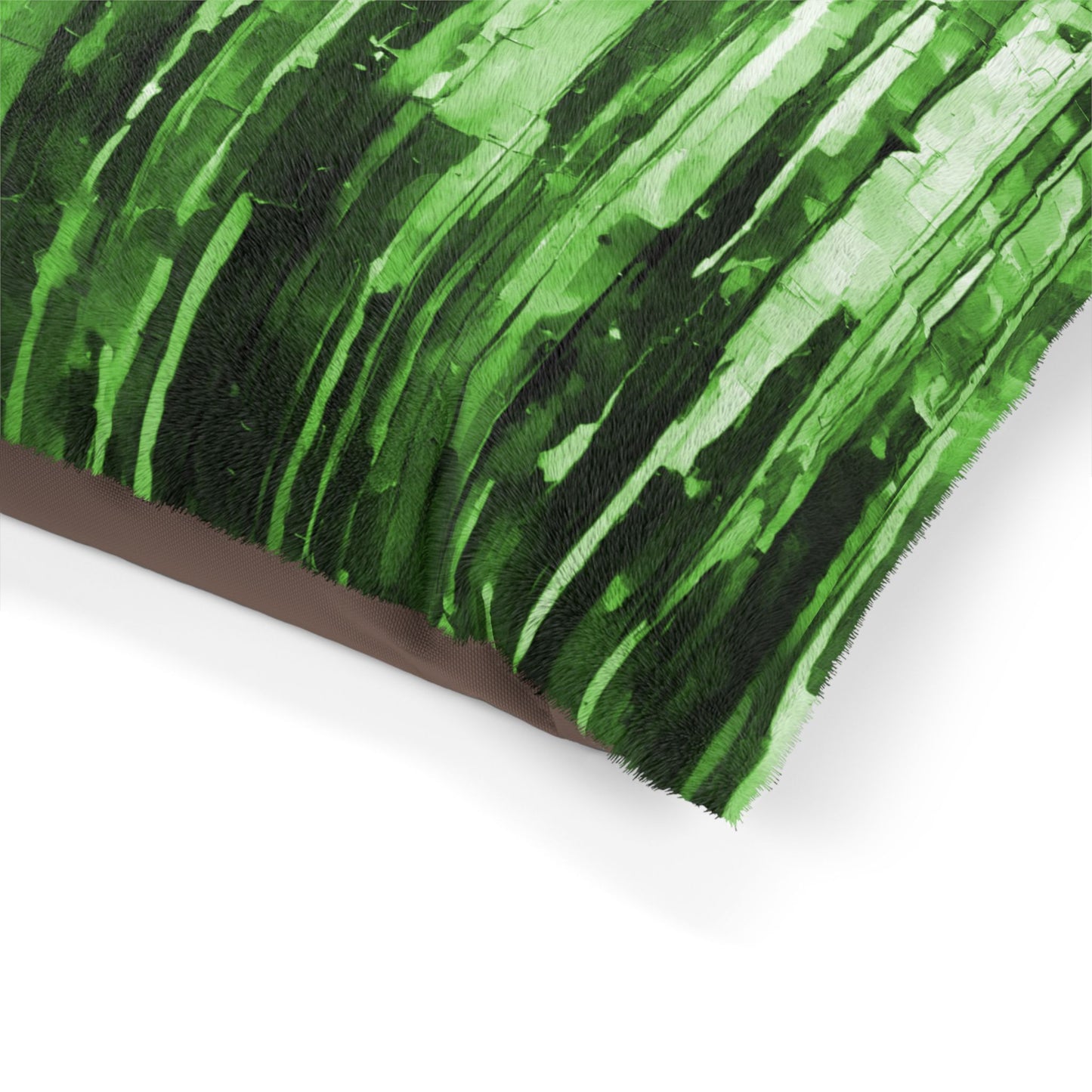 Striped Mint Pastels 28" × 18" Pet Bed