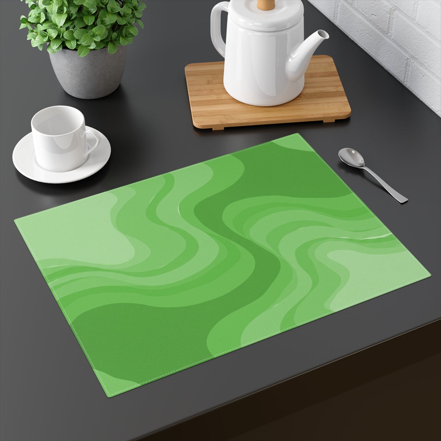 Greenie Meanie Wavey Placemat, 1 pc
