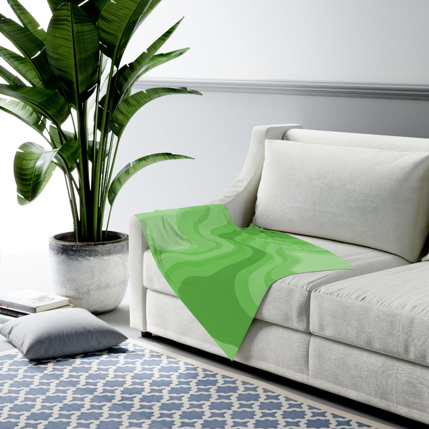 Greenie Meanie Wavey Baby Swaddle 30″×40″ Blanket