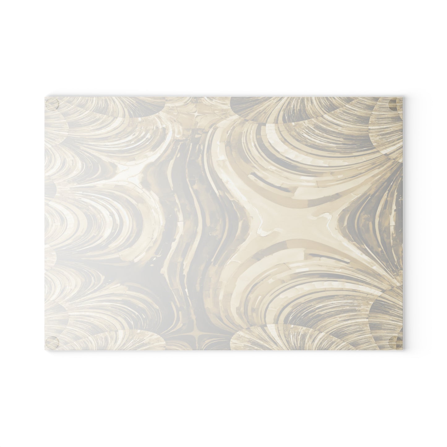 Uzi Spiral Light Brown Pastel 8" x 11" Glass Cutting Board
