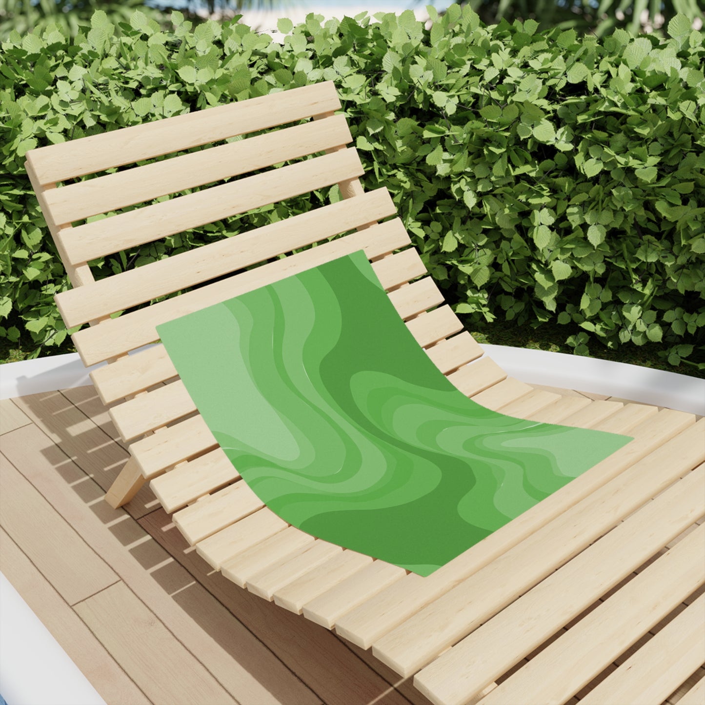 Greenie Meanie Wavey Beach Towel, 18" x 27"